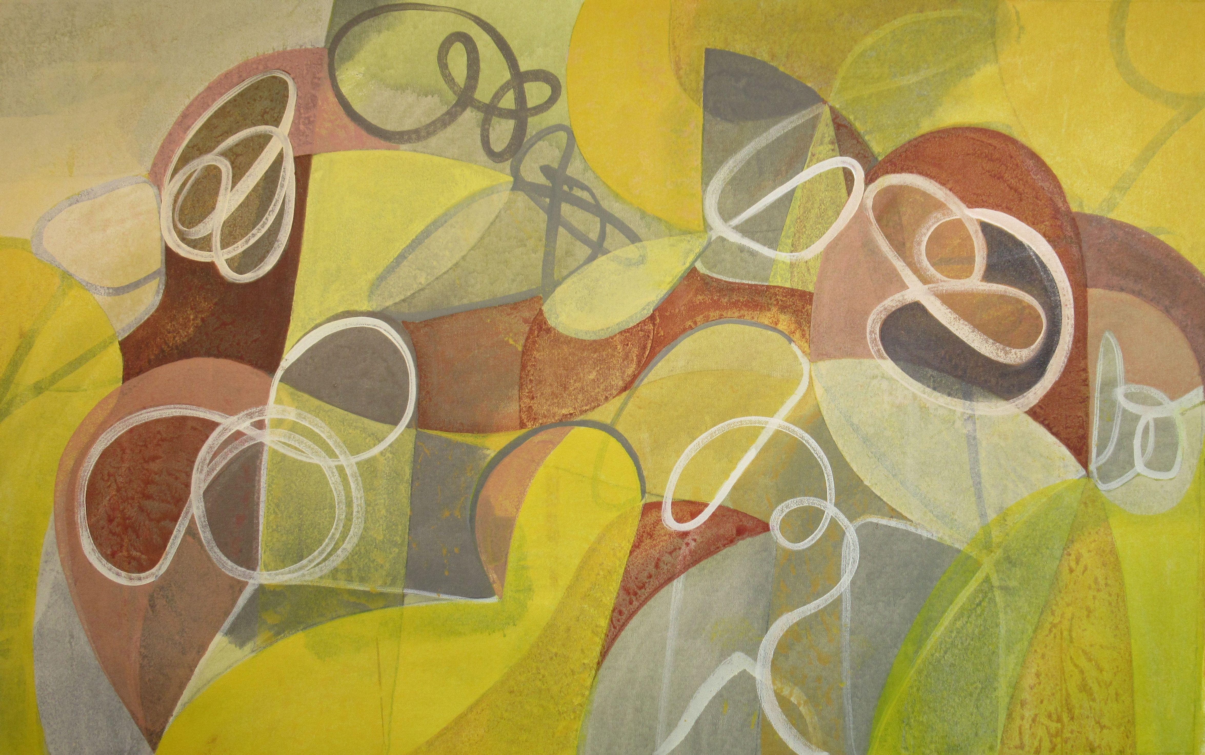 Abstract Painting di Hal Mayforth - Wiggle Room, Pittura, Acrilico su tela