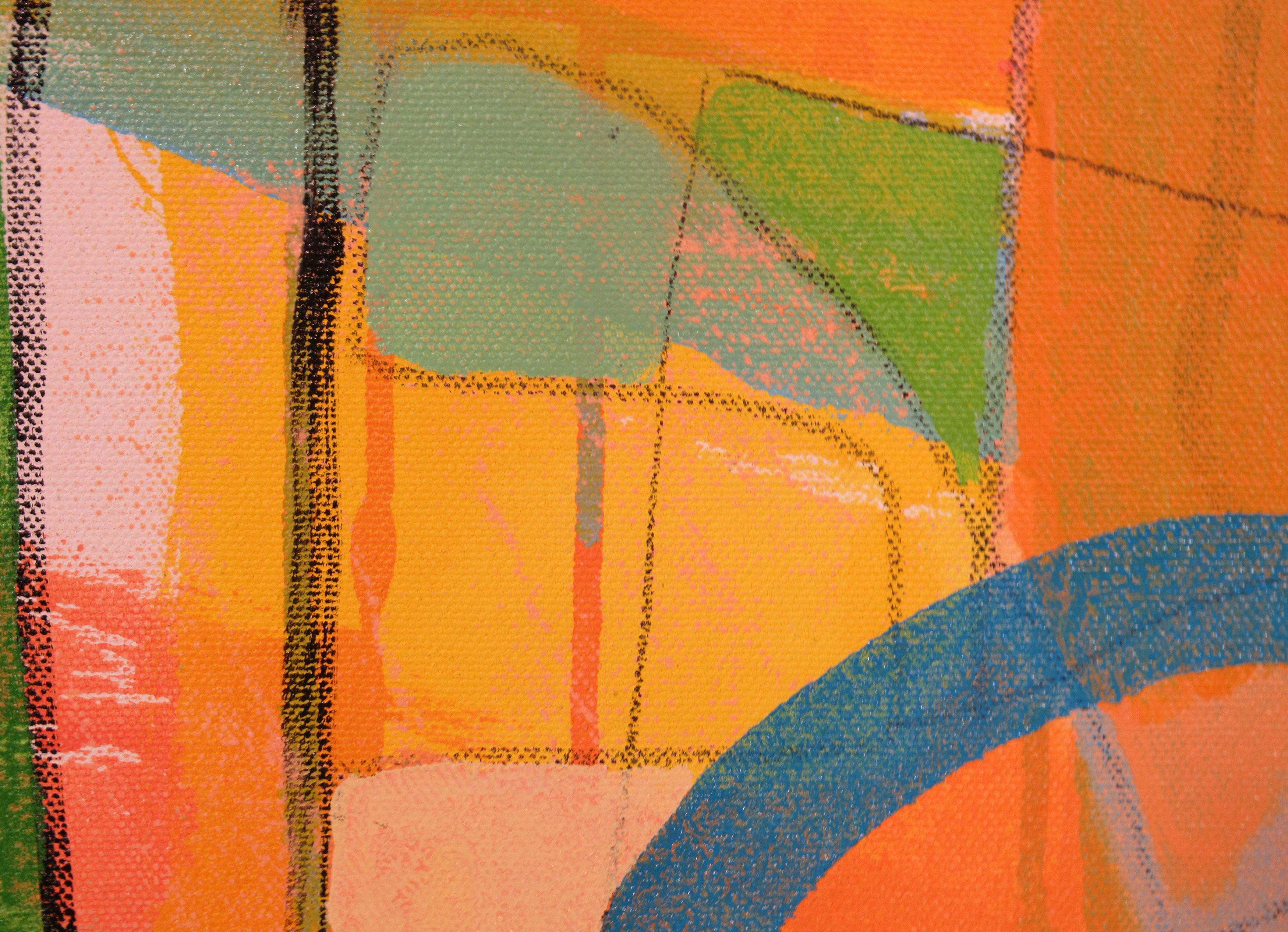 You Can Depend on Me, Painting, Acrylic on Canvas - Brown Abstract Painting by Hal Mayforth