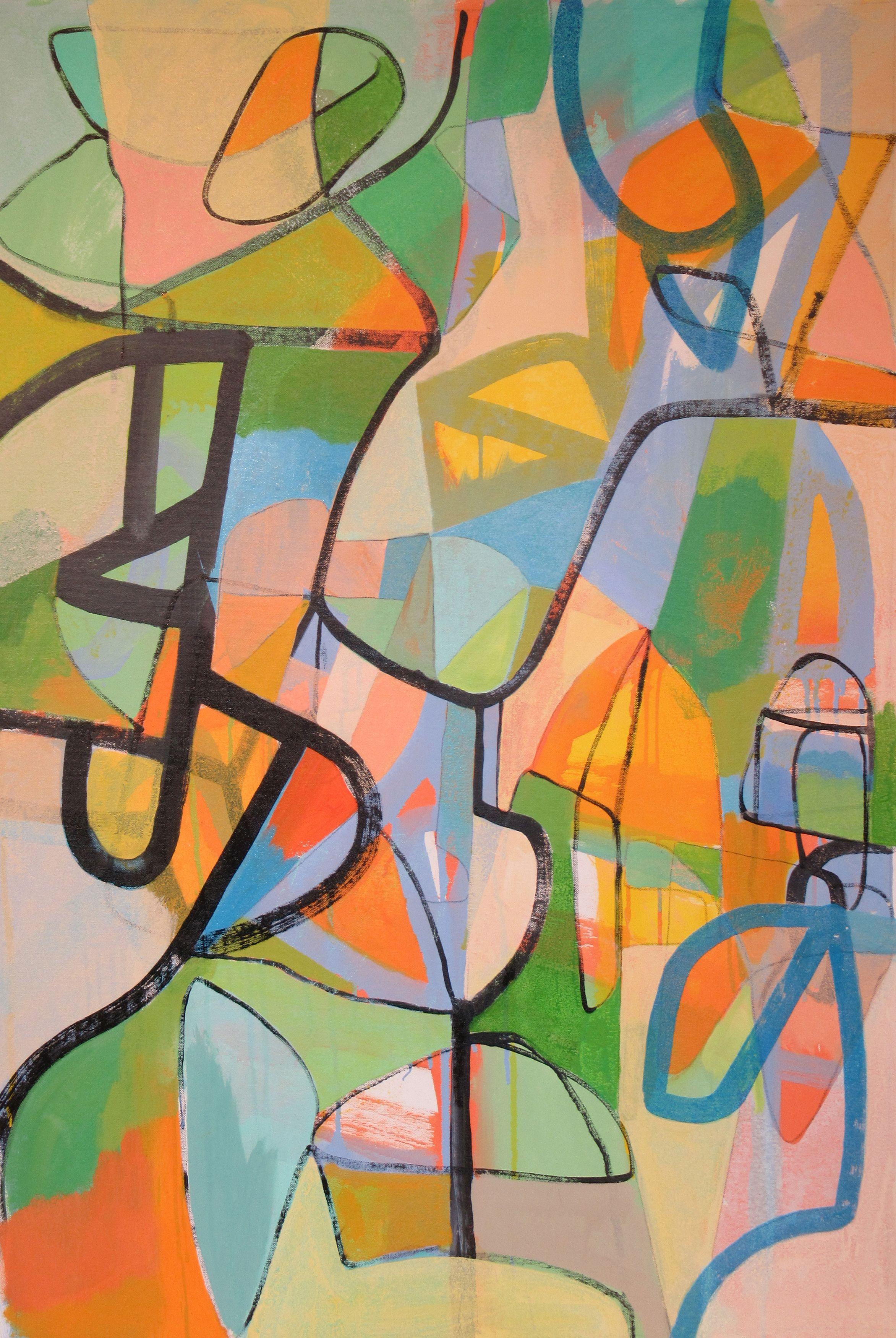 Hal Mayforth Abstract Painting - You Can Depend on Me, Painting, Acrylic on Canvas