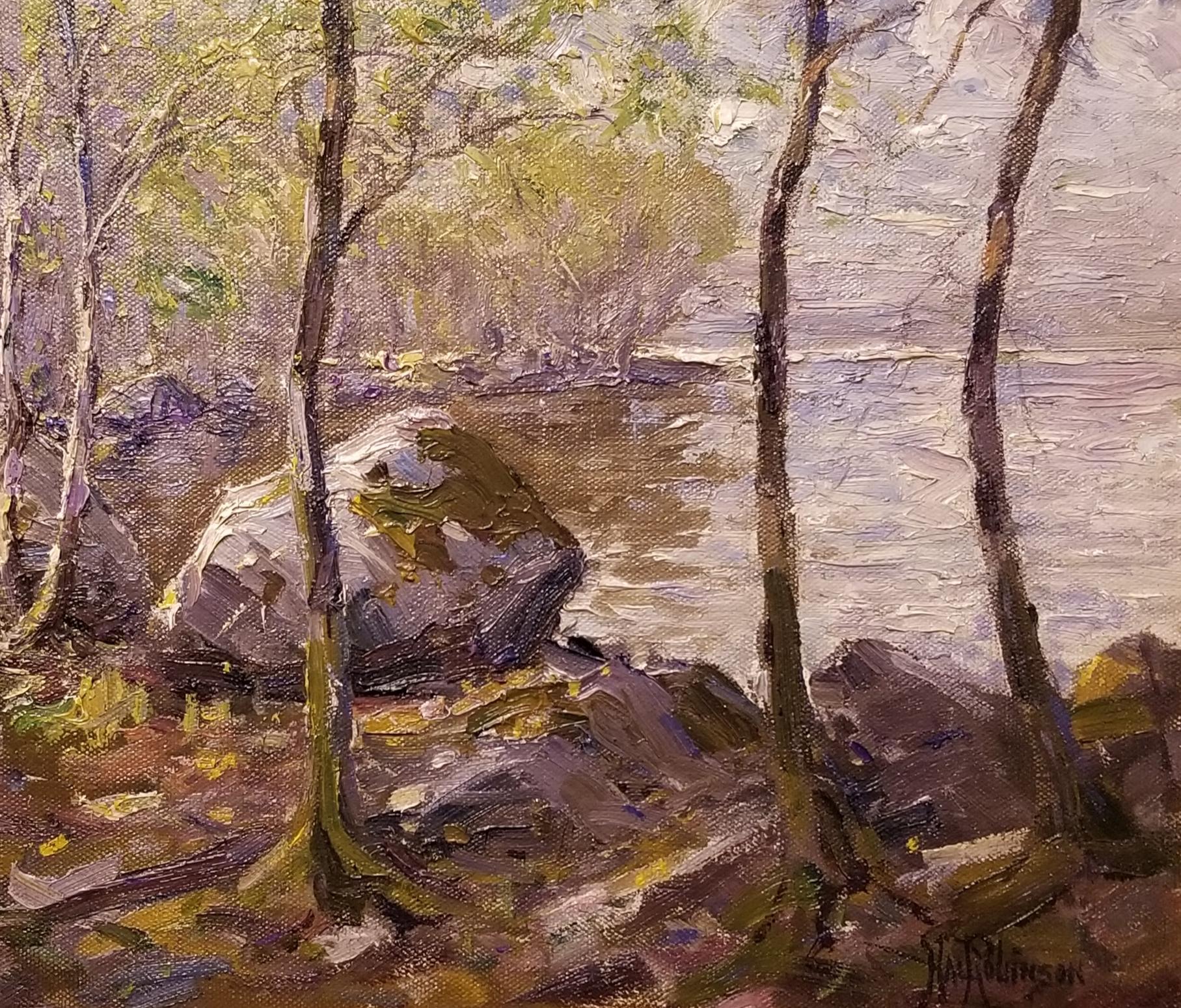 Hal Robinson Landscape Painting - Edge of the Lake