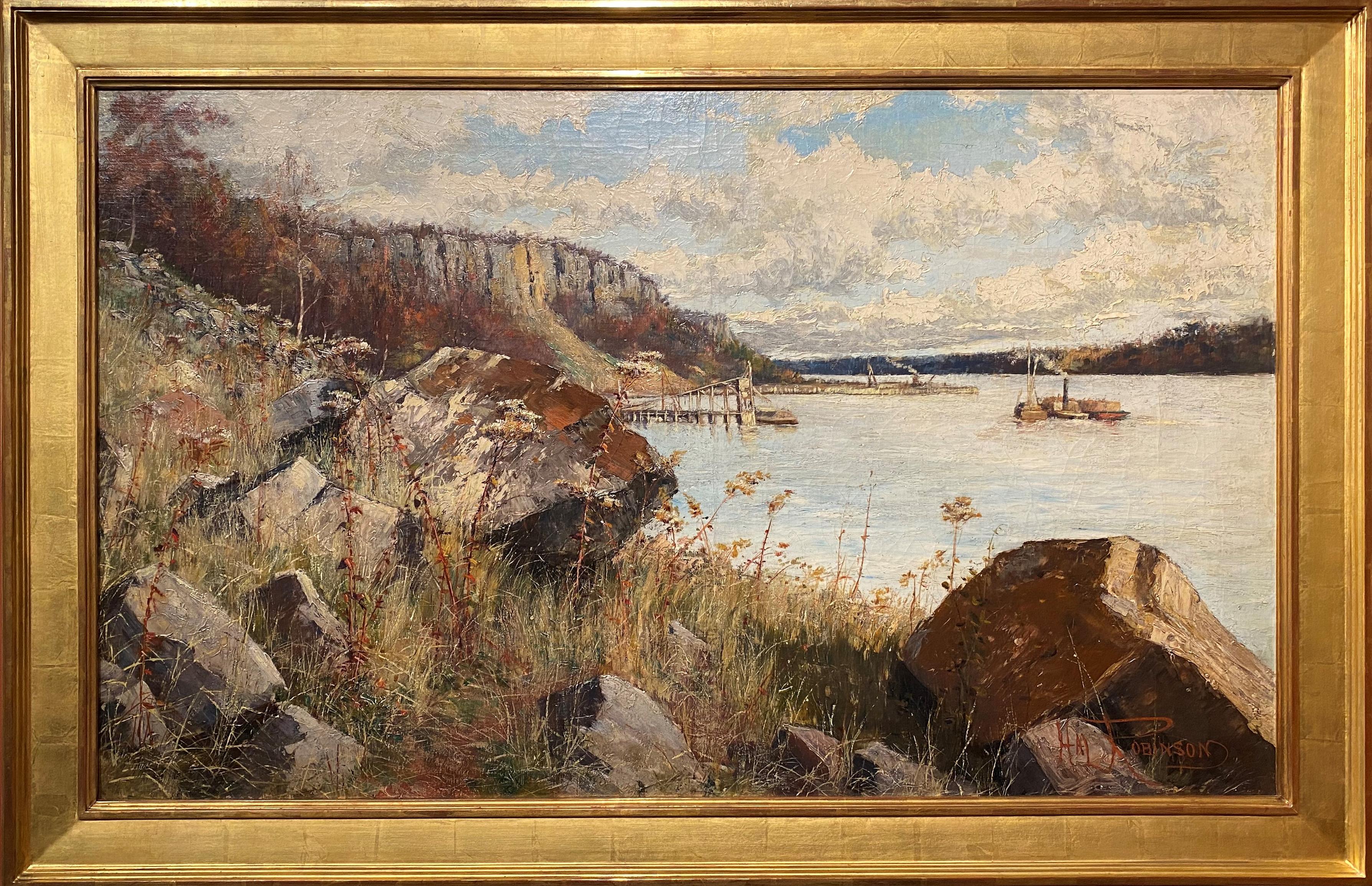 Le fleuve Hudson, Palisades - Art de Hal Robinson