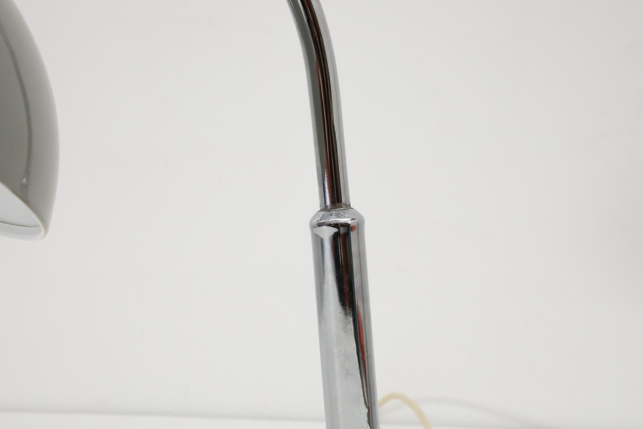 Hala '144' Chrome annd Gray Enameled Table Lamp For Sale 6