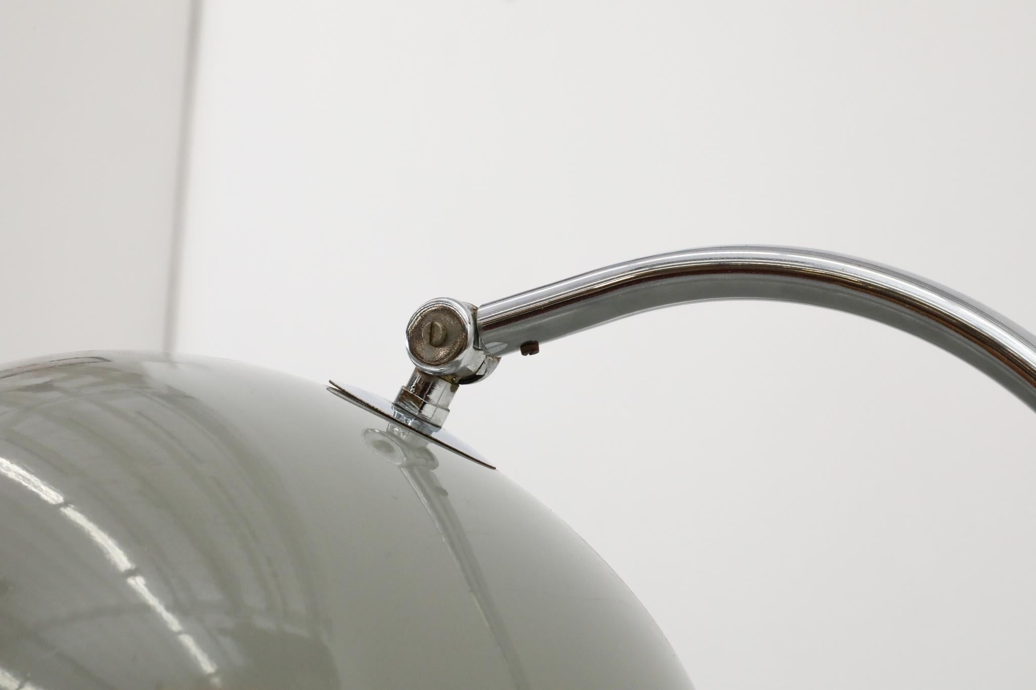 Hala '144' Chrome annd Gray Enameled Table Lamp For Sale 10