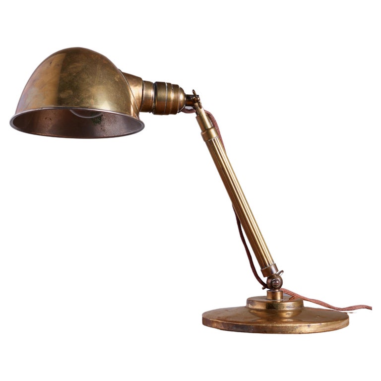 Hala Brass Table Lamp with Telescope Arm, Netherlands, 1930s For Sale at  1stDibs