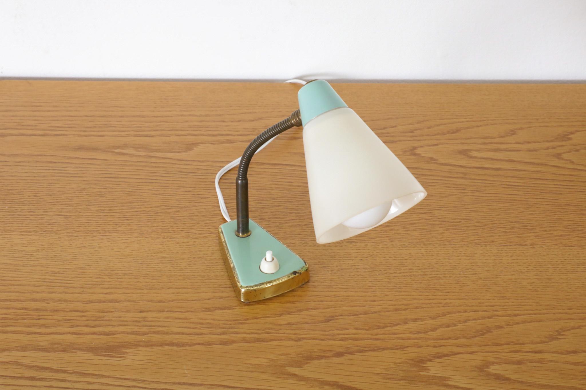 Hala Style Petite Turquoise Gooseneck Table or Wall Lamp For Sale 5