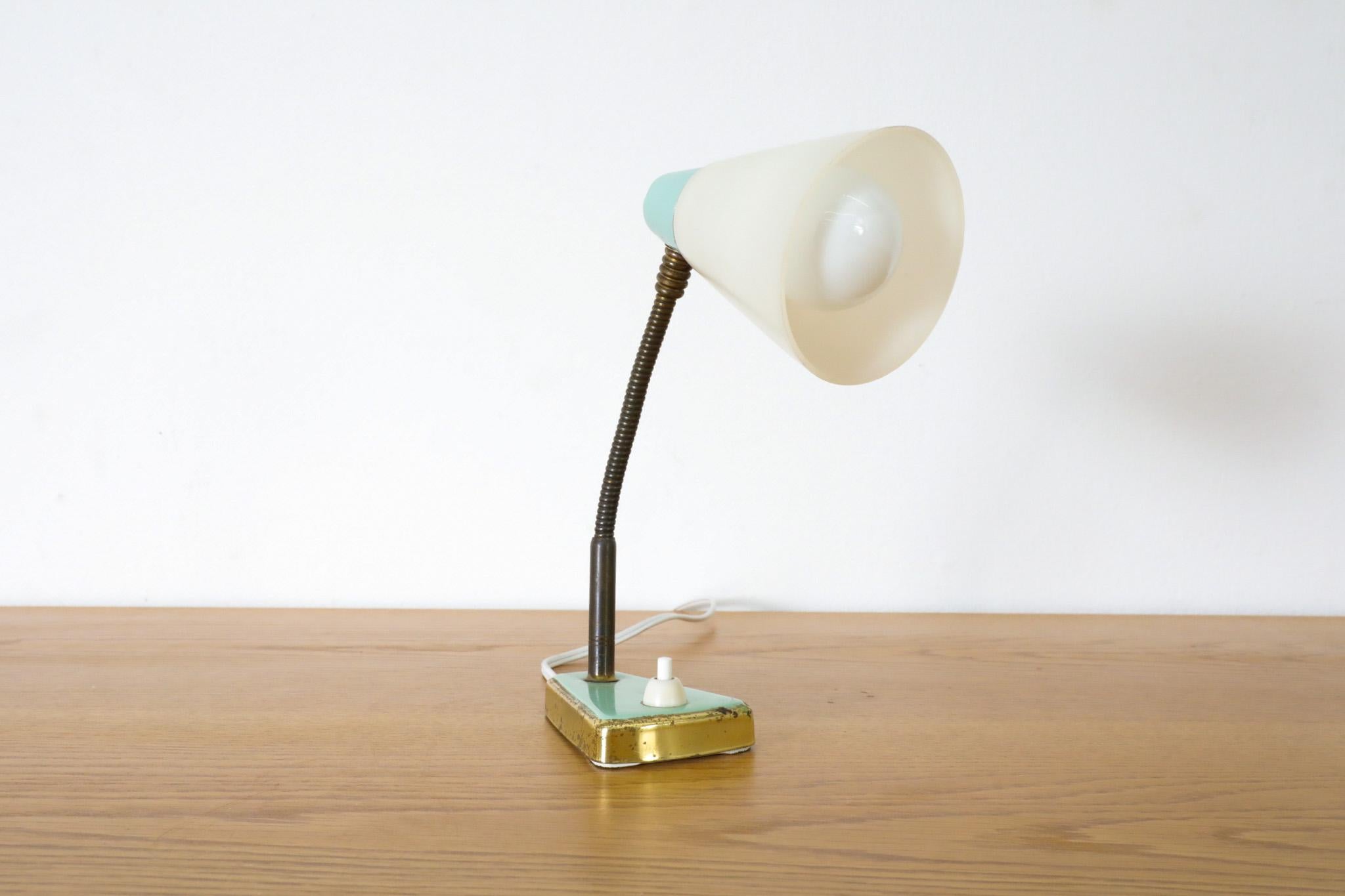 Hala Style Petite Turquoise Gooseneck Table or Wall Lamp For Sale 6