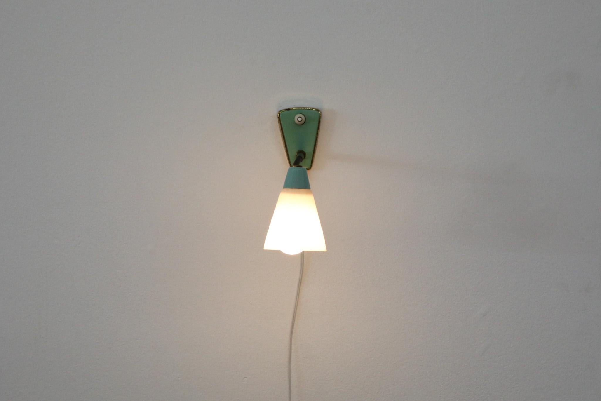 Hala Style Petite Turquoise Gooseneck Table or Wall Lamp For Sale 10