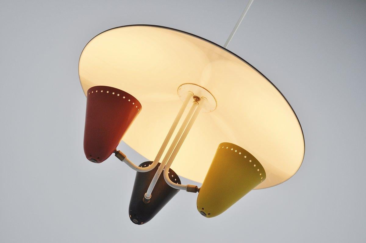 Lacquered Hala Uplighter Designed by H. Busquet, 1955