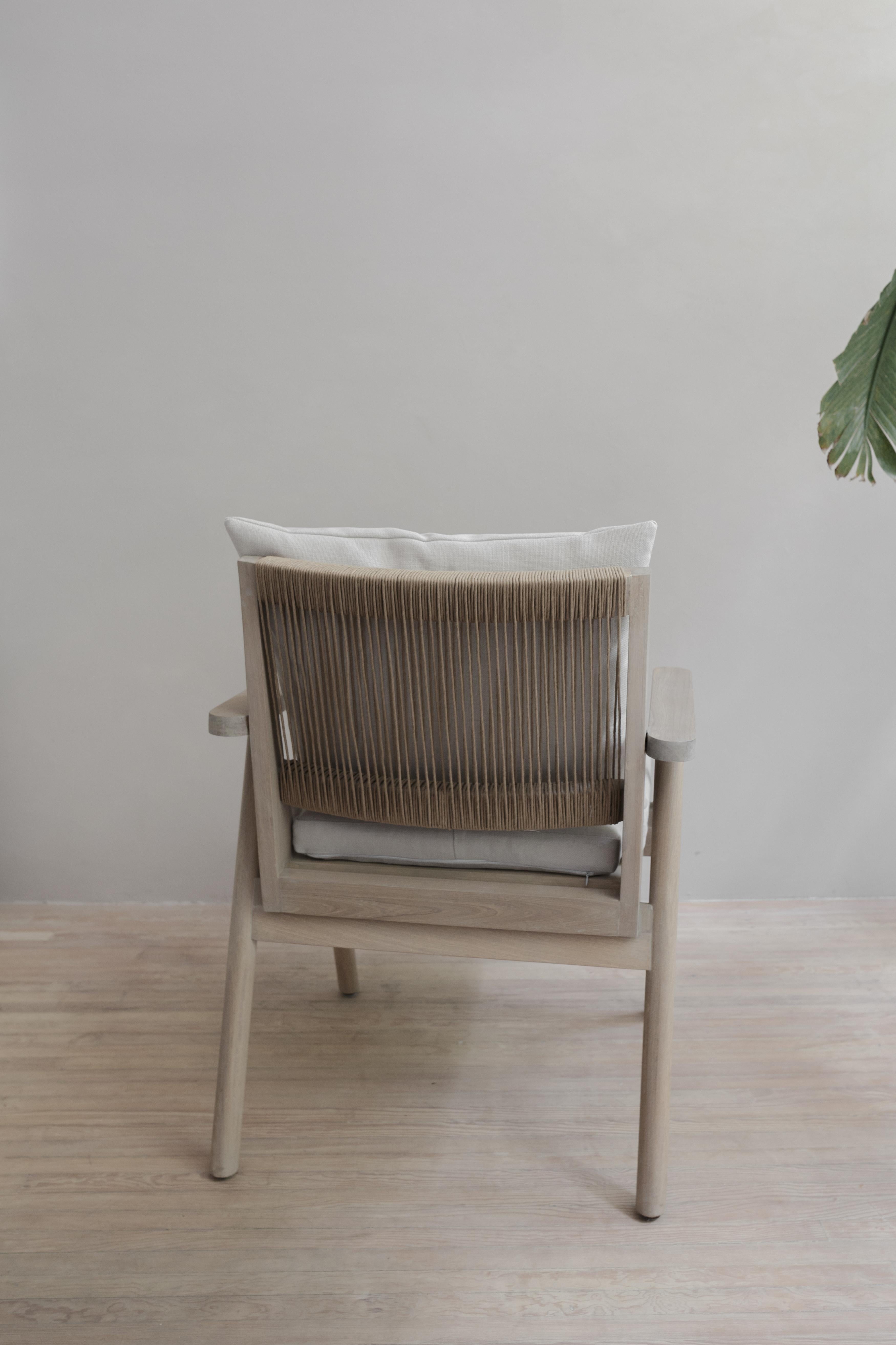 Hand-Crafted Hala Wood Chair For Sale