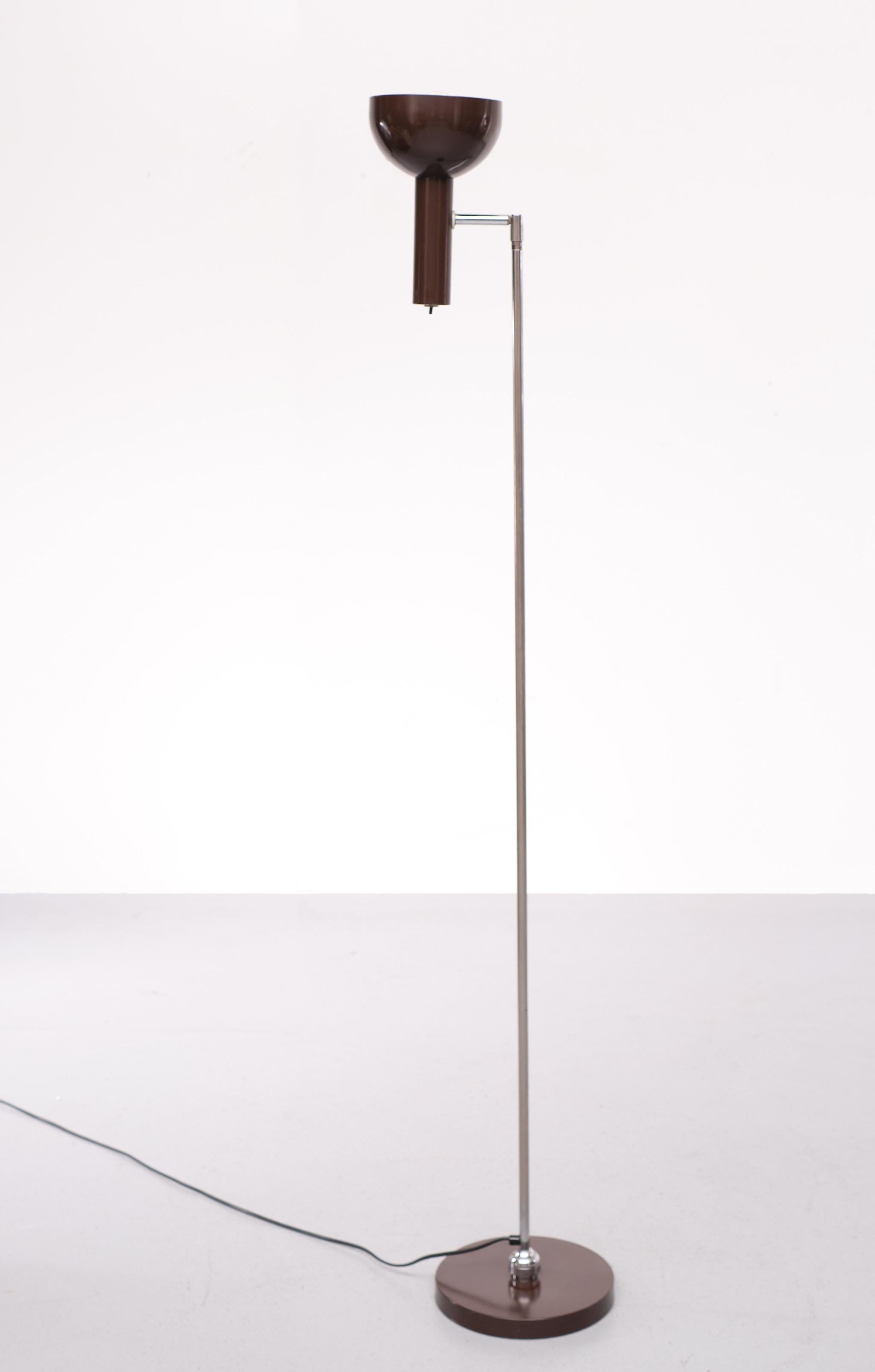 Metal Hala Zeist Bal in Socket Floorlamp H Busquet Dutch, 1960s For Sale