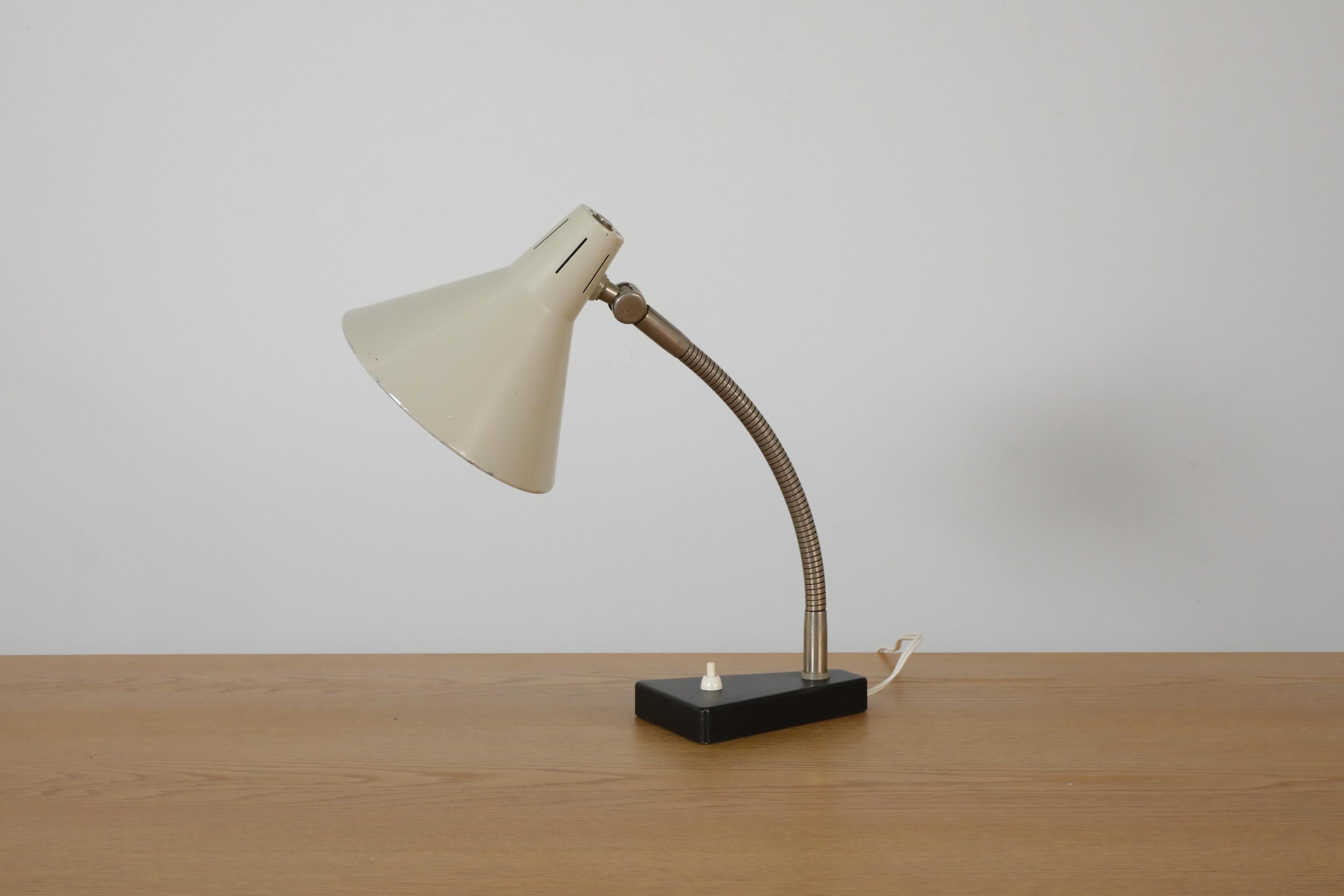 Hala Zeist Industrial Gooseneck Table Lamp In Good Condition For Sale In Los Angeles, CA