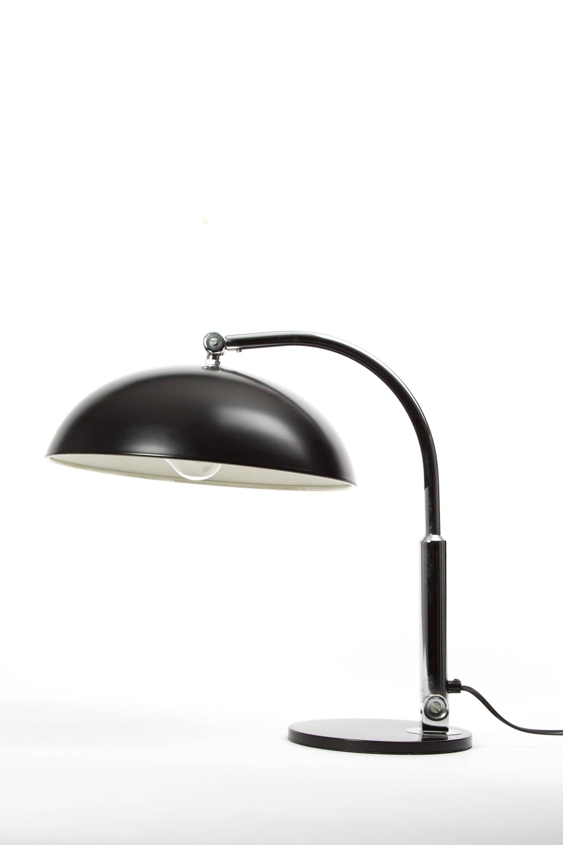 Mid-Century Modern Hala Zeist Table Lamp by J Busquet Black Desk Lamp