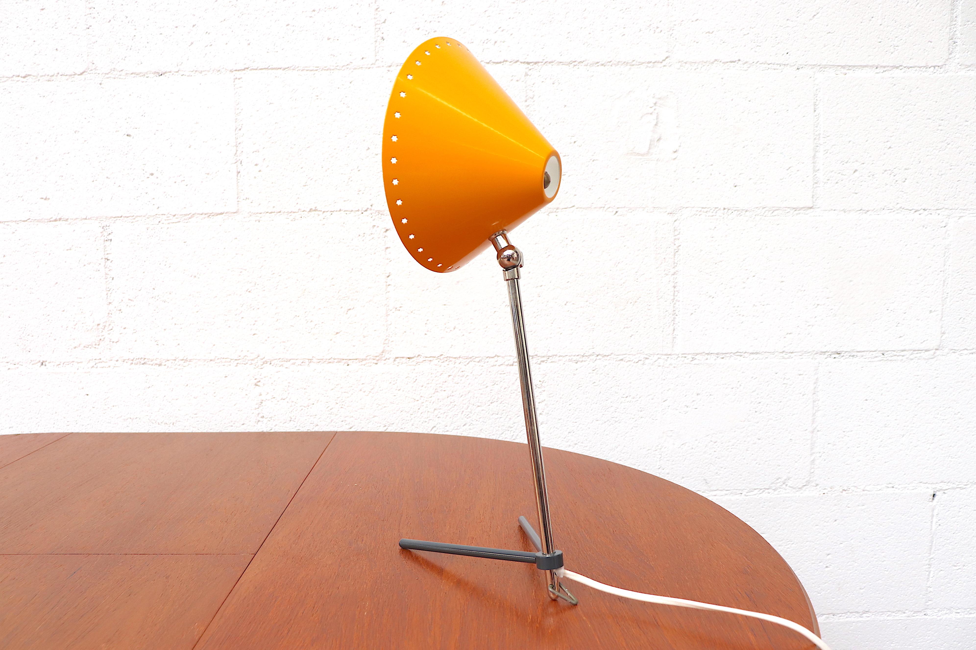 Hala Zeist Yellow Enameled Pinocchio Table or Wall Lamp In Good Condition In Los Angeles, CA