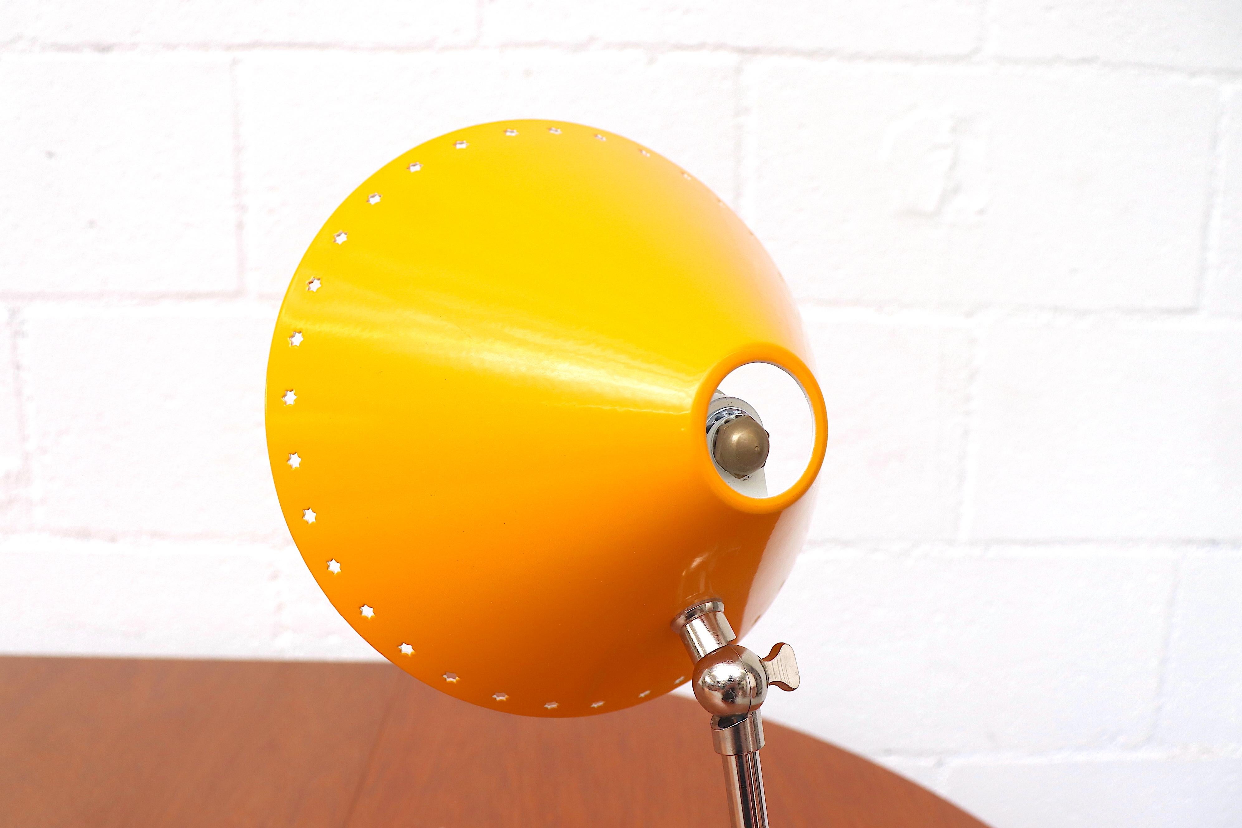 Metal Hala Zeist Yellow Enameled Pinocchio Table or Wall Lamp