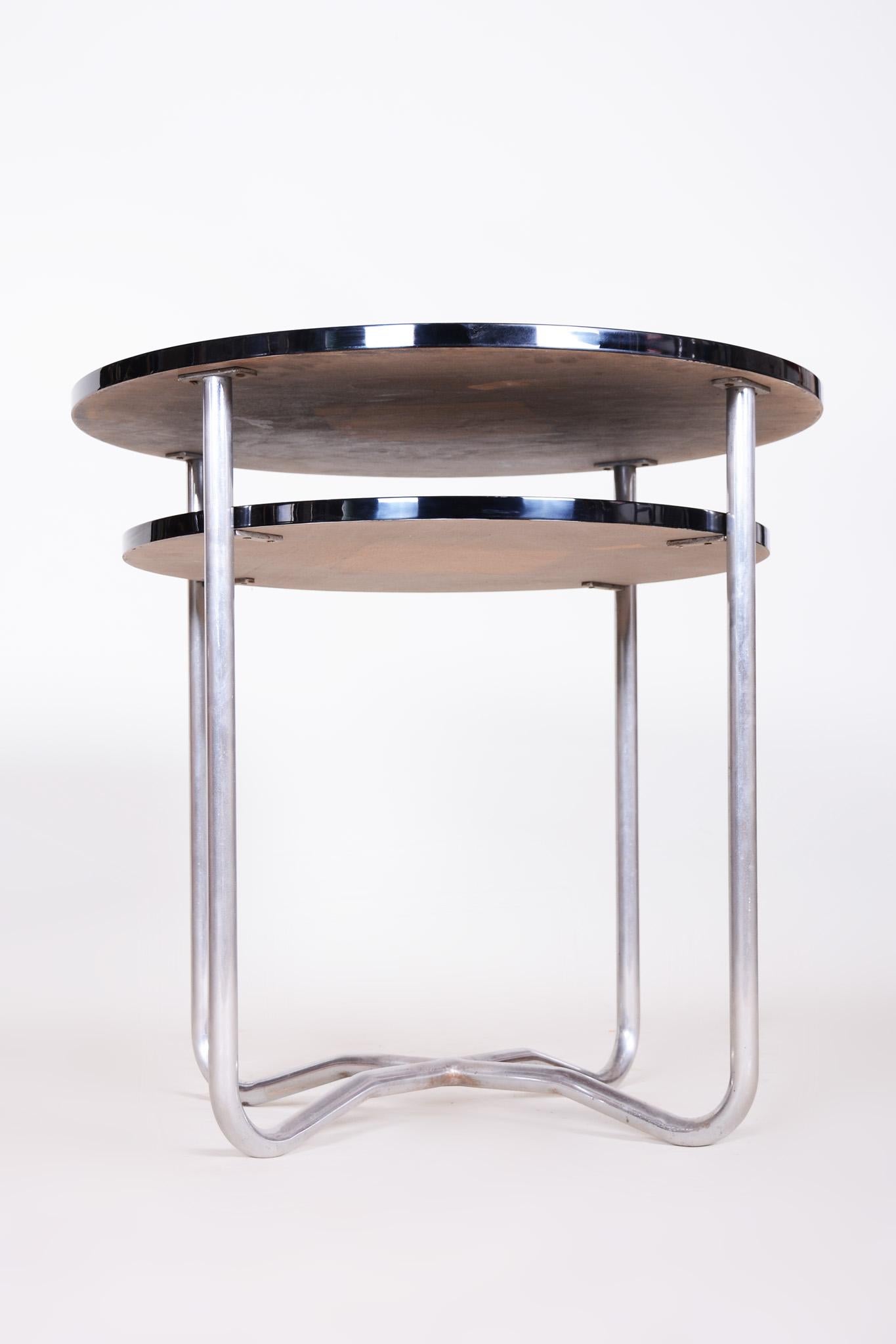 Steel Halabala Designed Fully Restored Bauhaus Table Made in the 1920s in Czechia For Sale