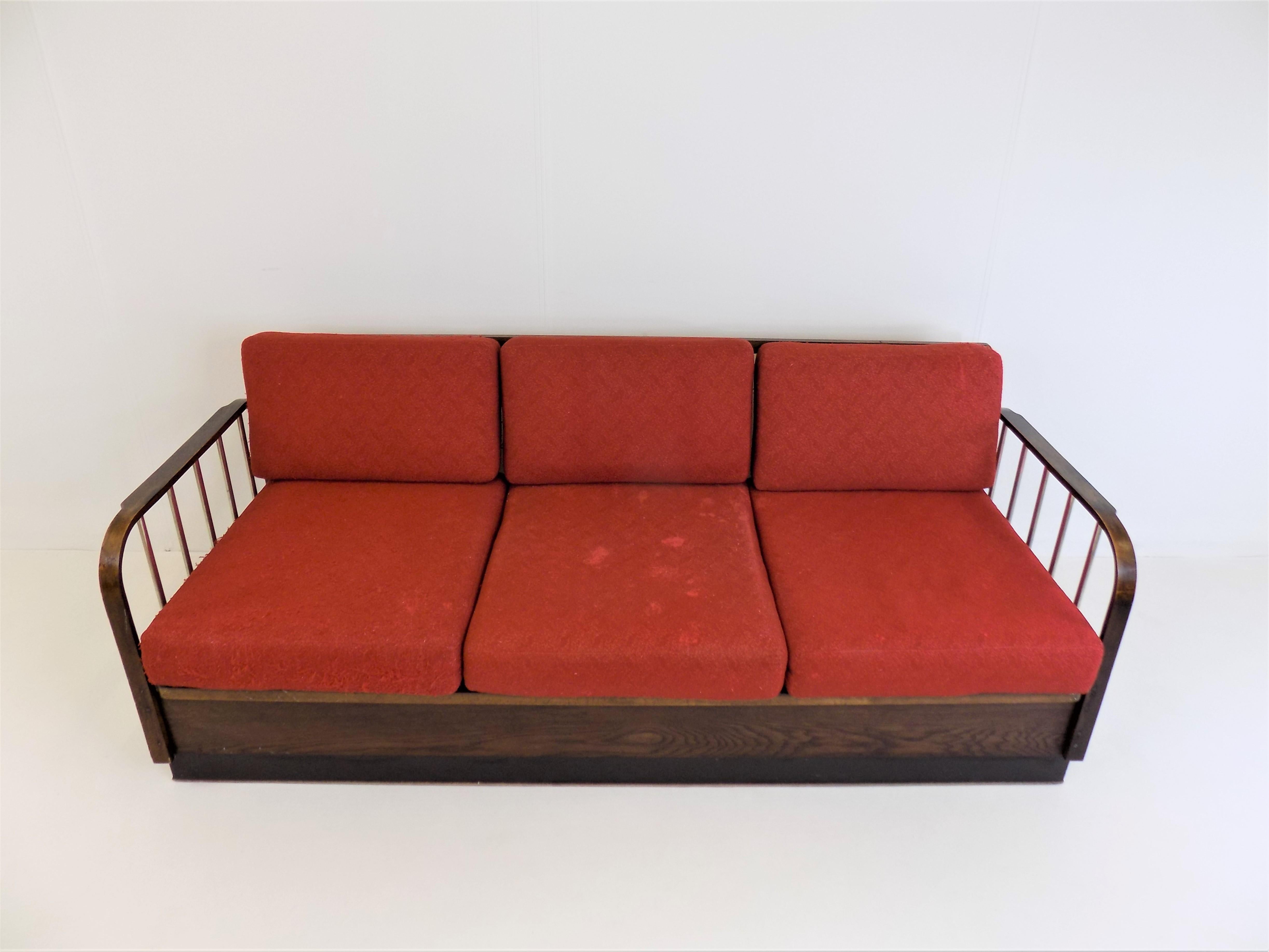 Halabala H-215 Bauhaus-Sofa für UP Zavody im Zustand „Gut“ im Angebot in Ludwigslust, DE