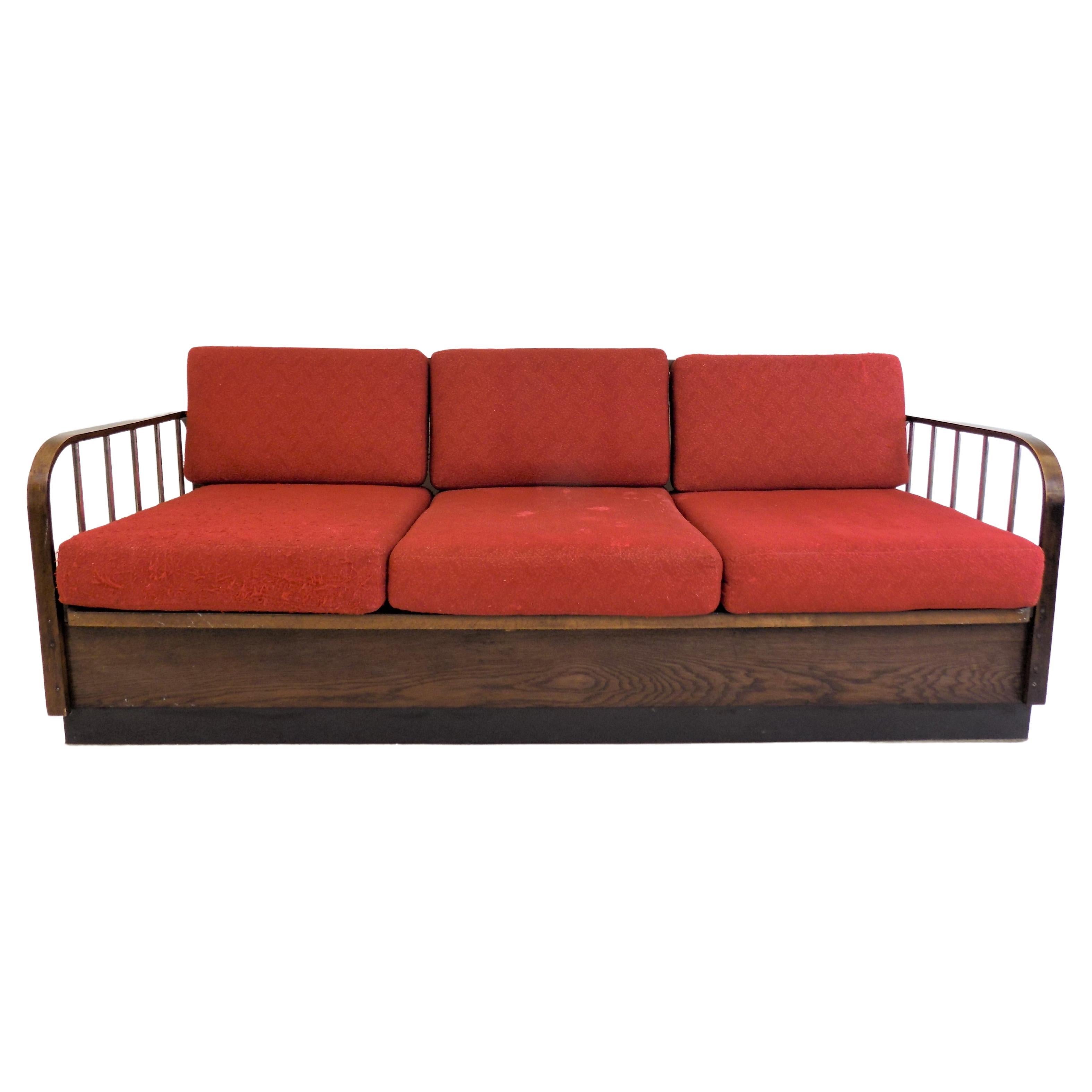 Halabala H-215 Bauhaus Sofa for UP Zavody For Sale