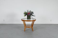 Halabala Style Round Side Table by Kozelka & Kropacek, 1947