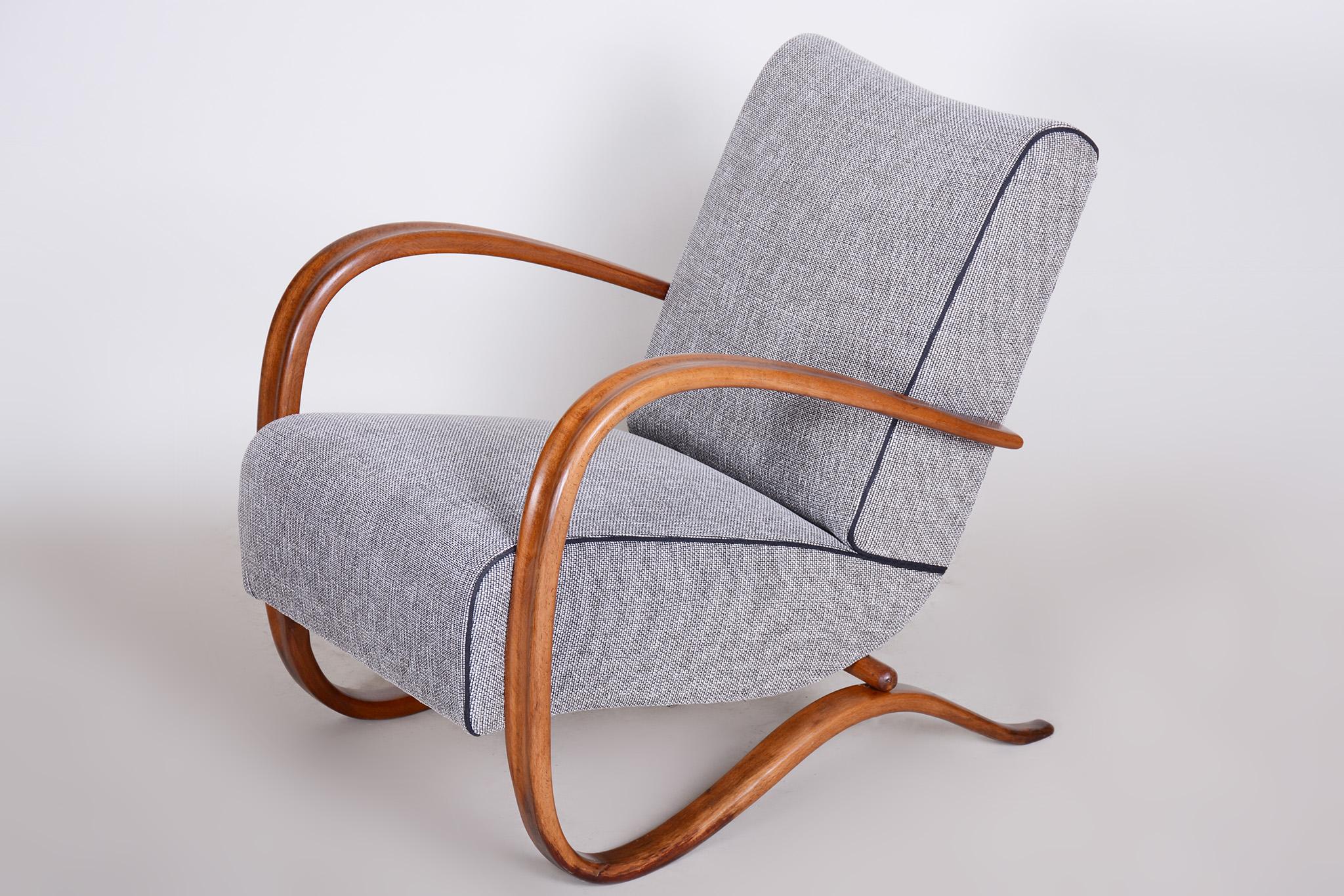 Fabric Halabala's H269 Armchair, Made in 1930s Czechia by Up Závody
