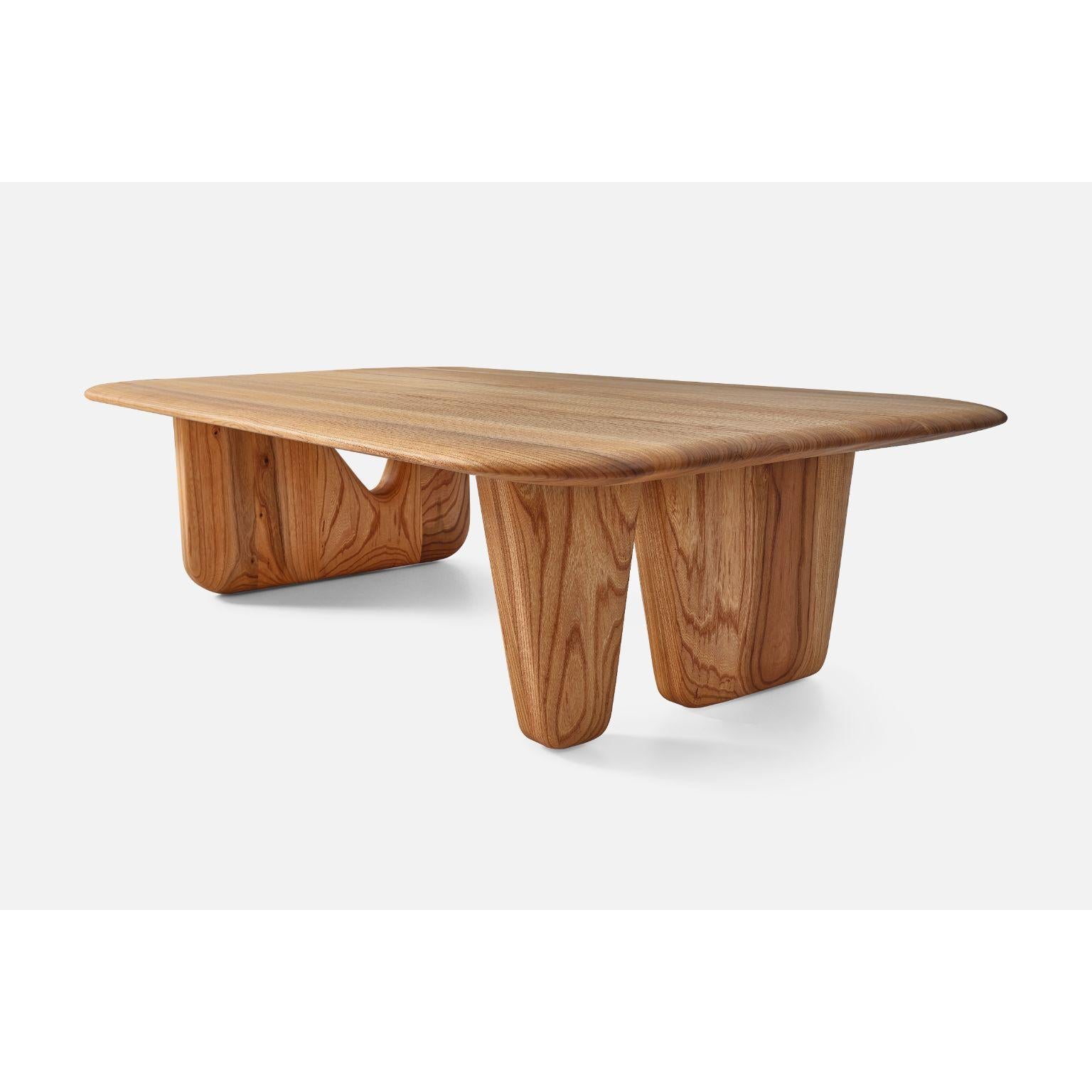 Hand-Crafted Halach Low Table L by Contemporary Ecowood For Sale