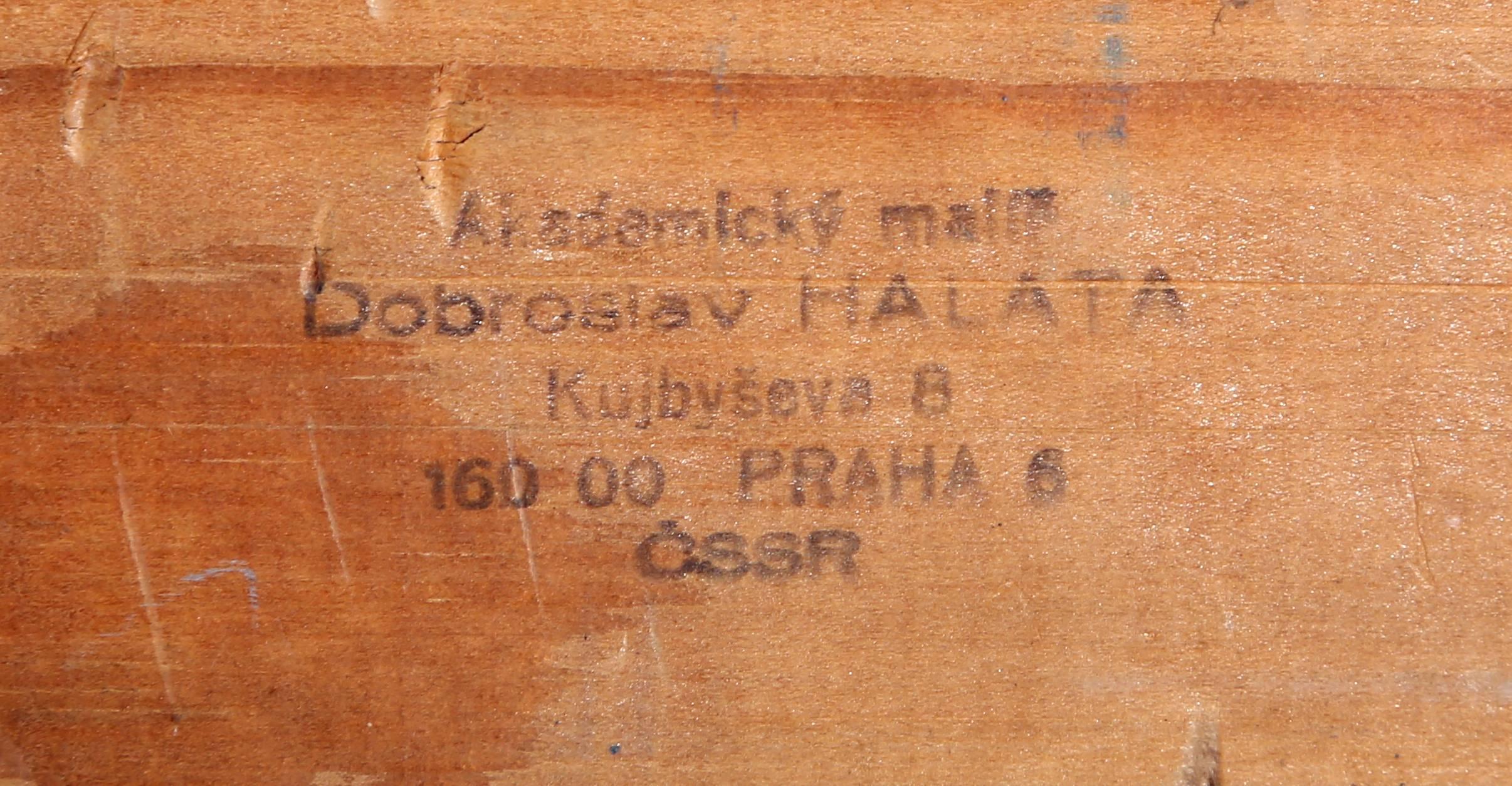 Dos figuras desnudas, Pintura al óleo sobre lienzo de Halata Dobroslav en venta 2
