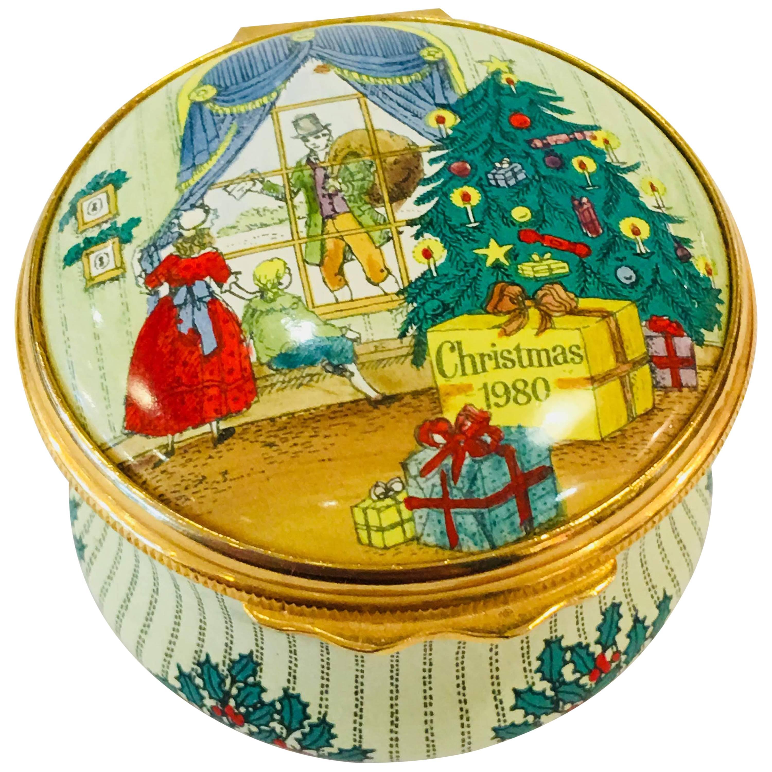 Purchased New In Halcyon Days Shoppe Original Owner London 1980 In Original Box Retired Oval Halcyon Days Vintage Roses Enamel Box Ca