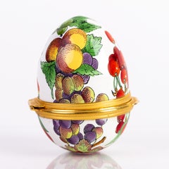 Halcyon Days Fine Enamel British Egg Shaped Pillbox