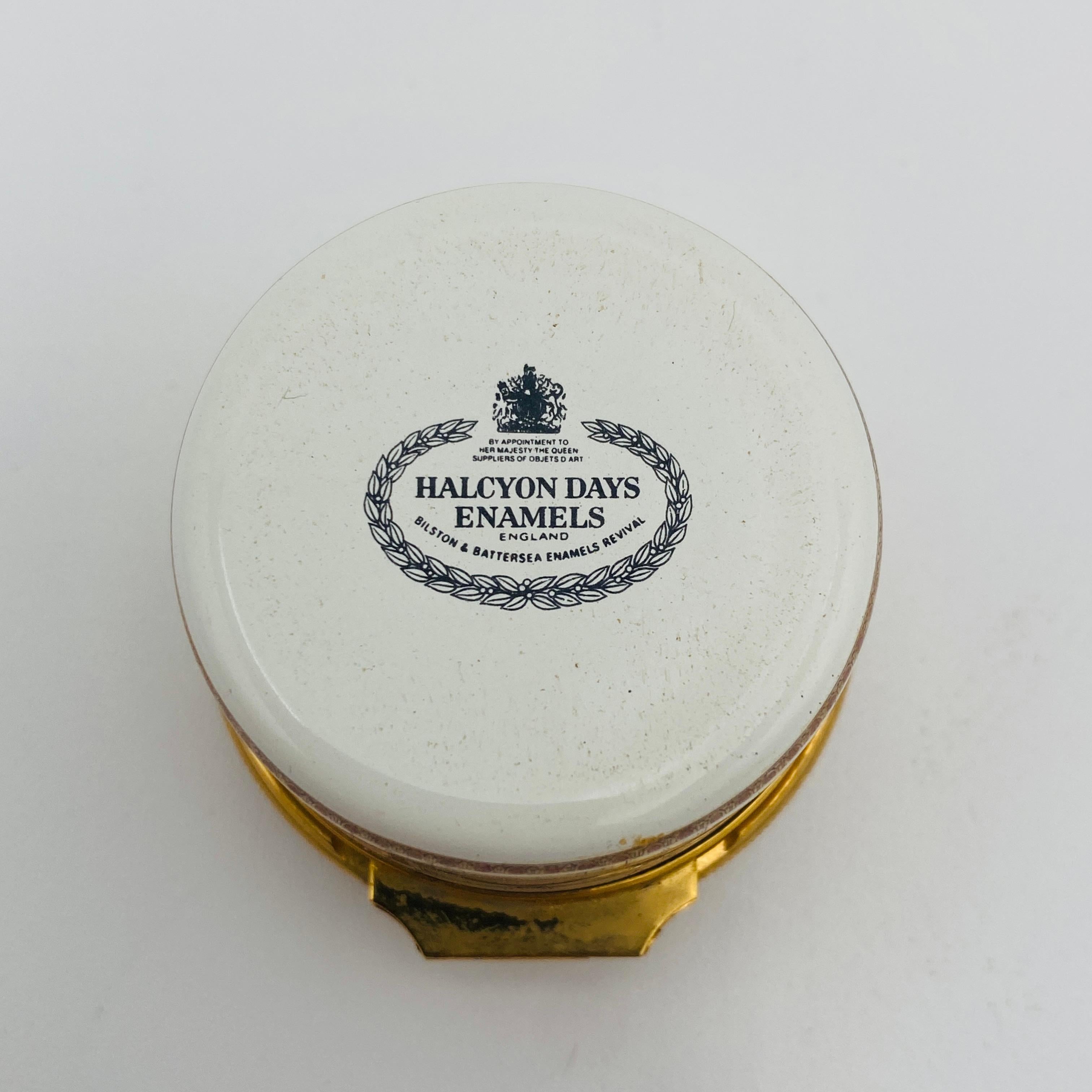 Halcyon Days Pastillero británico de esmalte fino Museo Nacional de Historia de Los Ángeles Inglés en venta