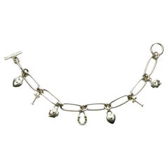 Halcyon Days Sterling Silver Link Charm Bracelet