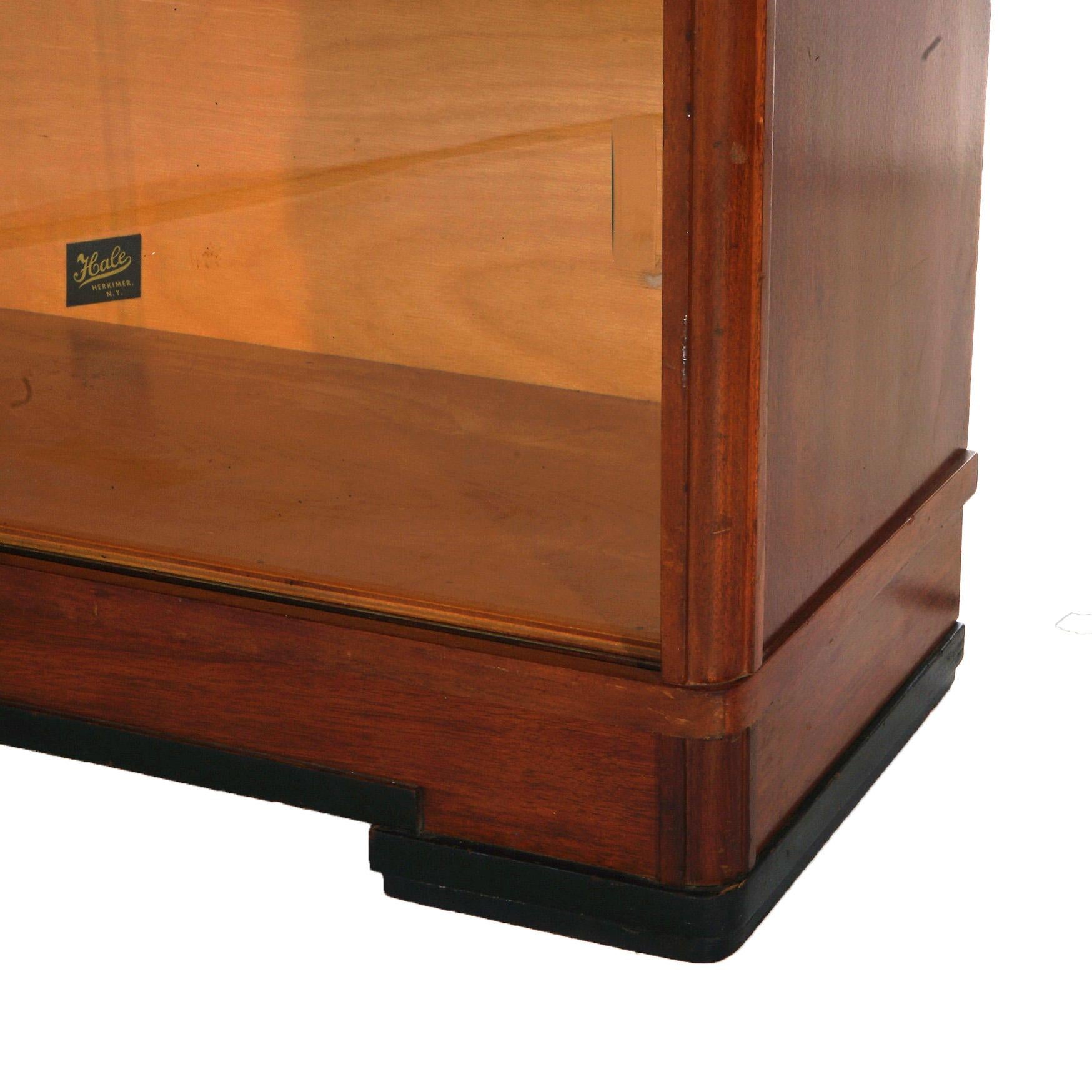 Hale Art Deco Mahogany Four Stack Barrister Bookcase C1930 For Sale 1