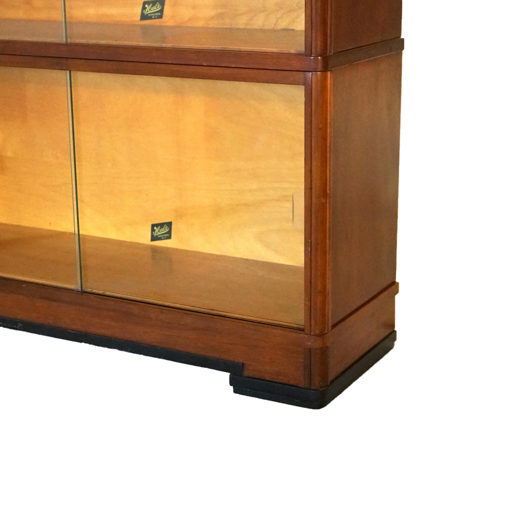 Hale Art Deco Mahogany Four Stack Barrister Bookcase C1930 For Sale 3