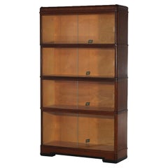 Hale Art Deco Mahagoni Bücherregal mit vier Stapeln und Barrister aus Mahagoni, um 1930