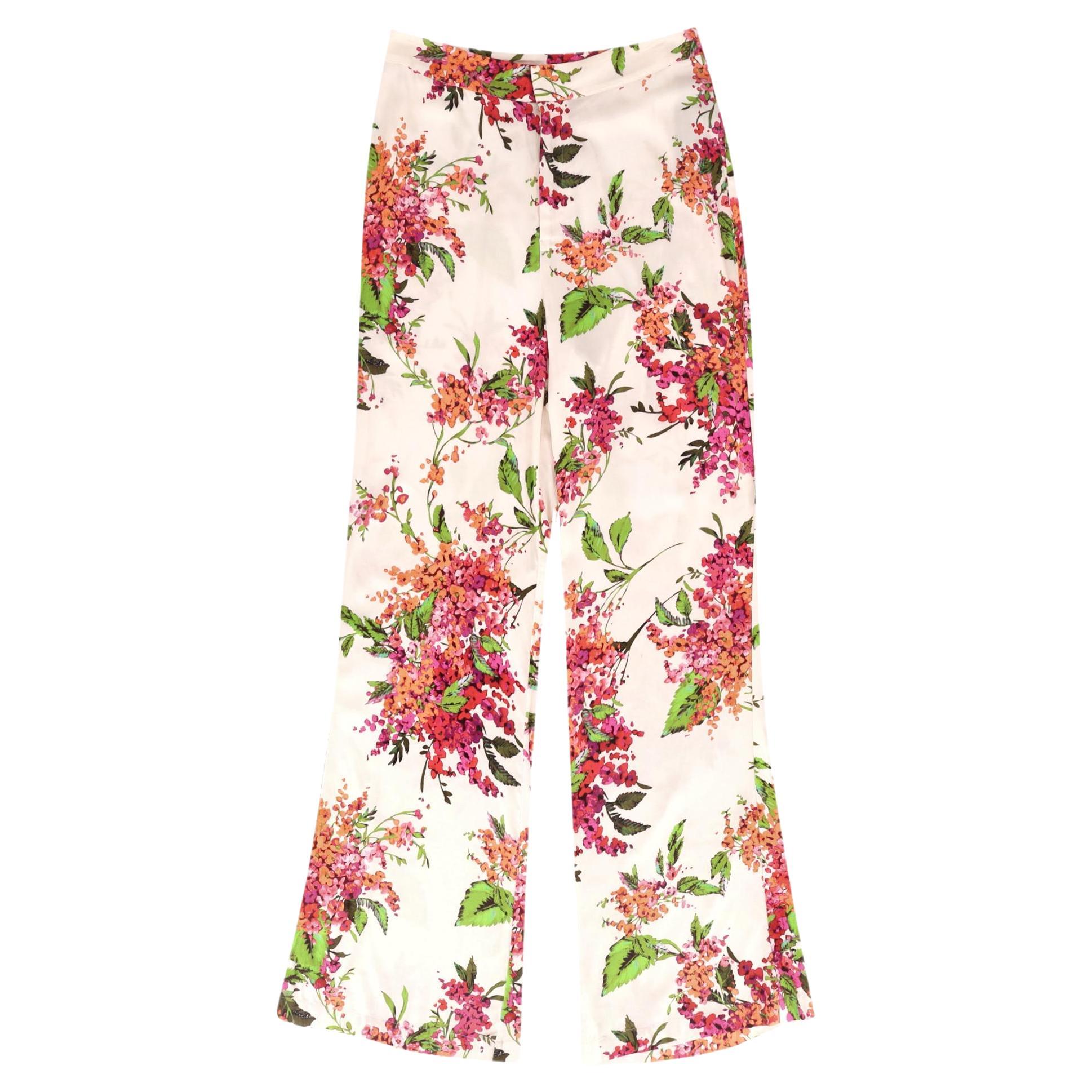 Pantalones acampanados con estampado floral Hale Bob