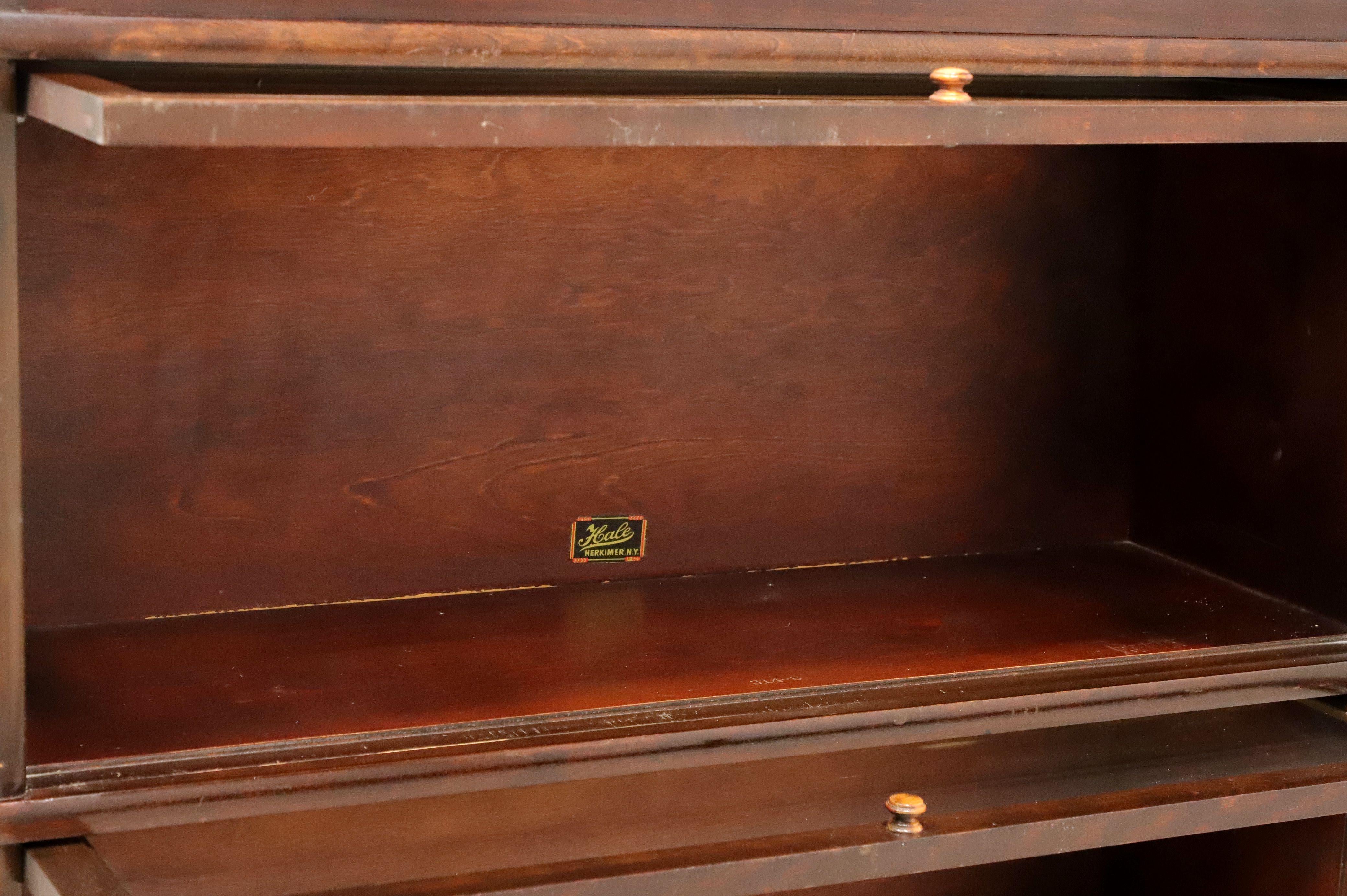 20th Century HALE Mahogany Three Stack Barrister Bookcase