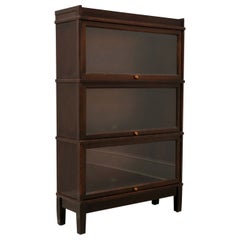 Vintage HALE Mahogany Three Stack Barrister Bookcase