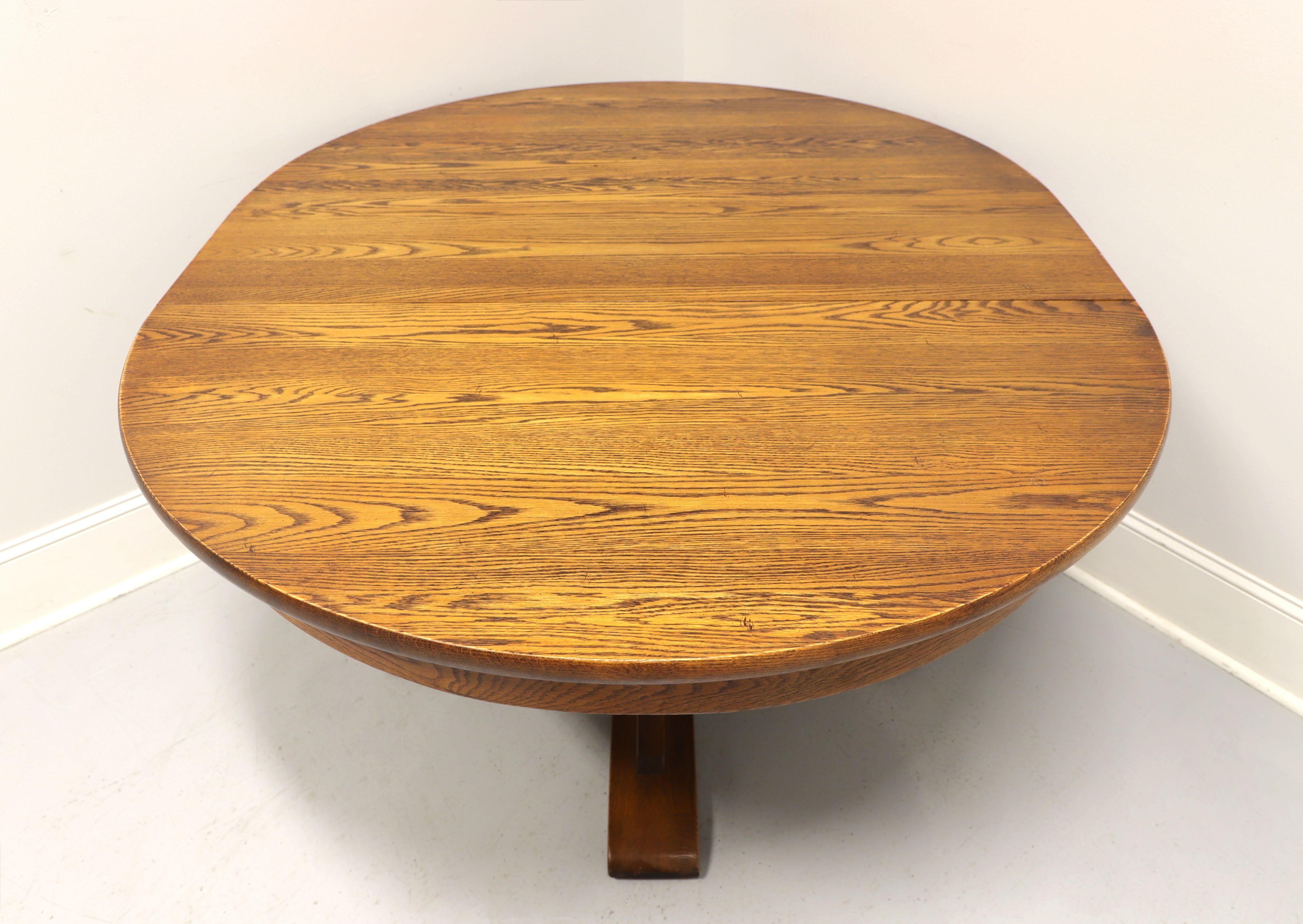 Rustic HALE Mid 20th Century Solid Oak Dining Table