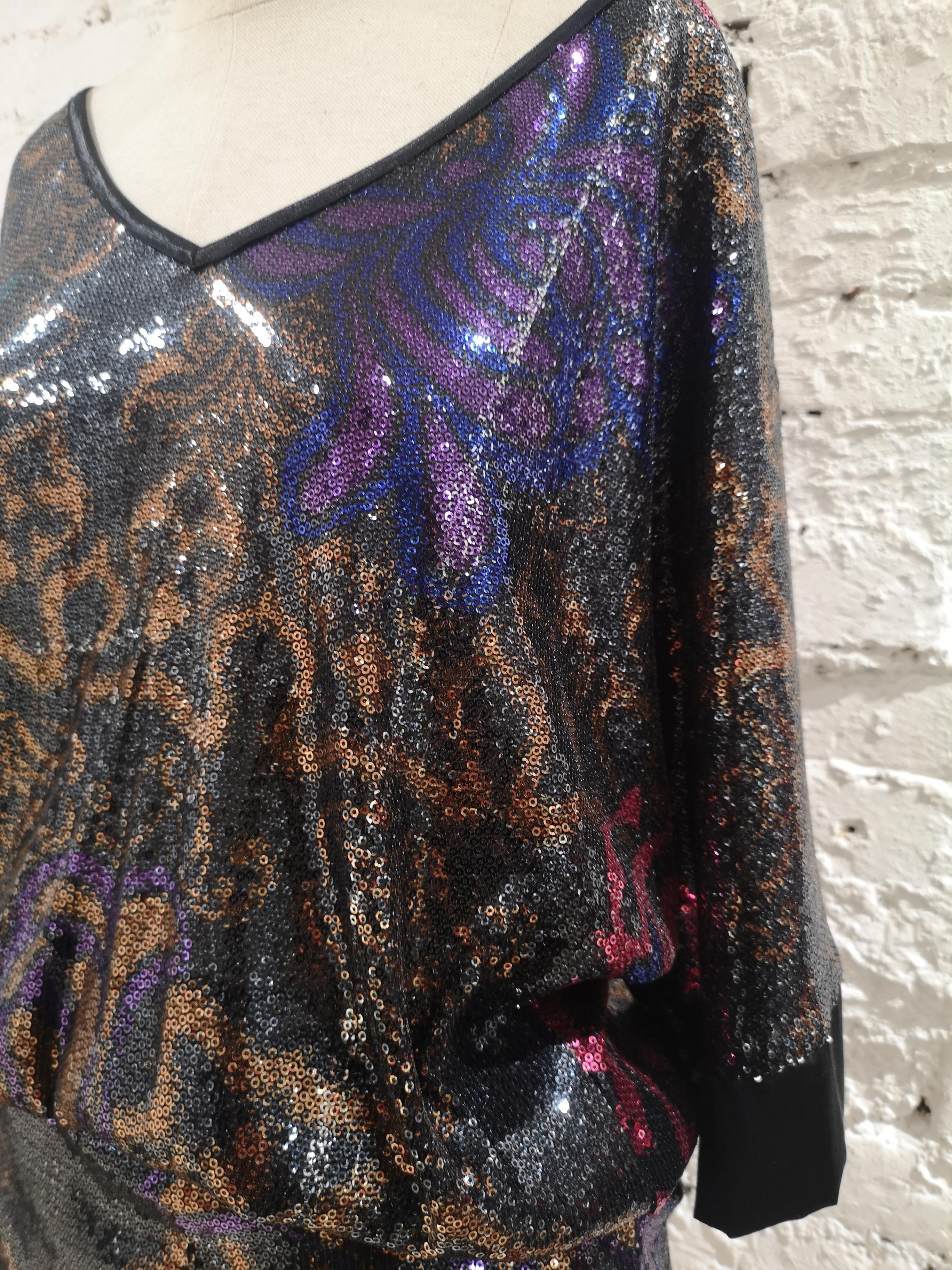 multicoloured sequin dress