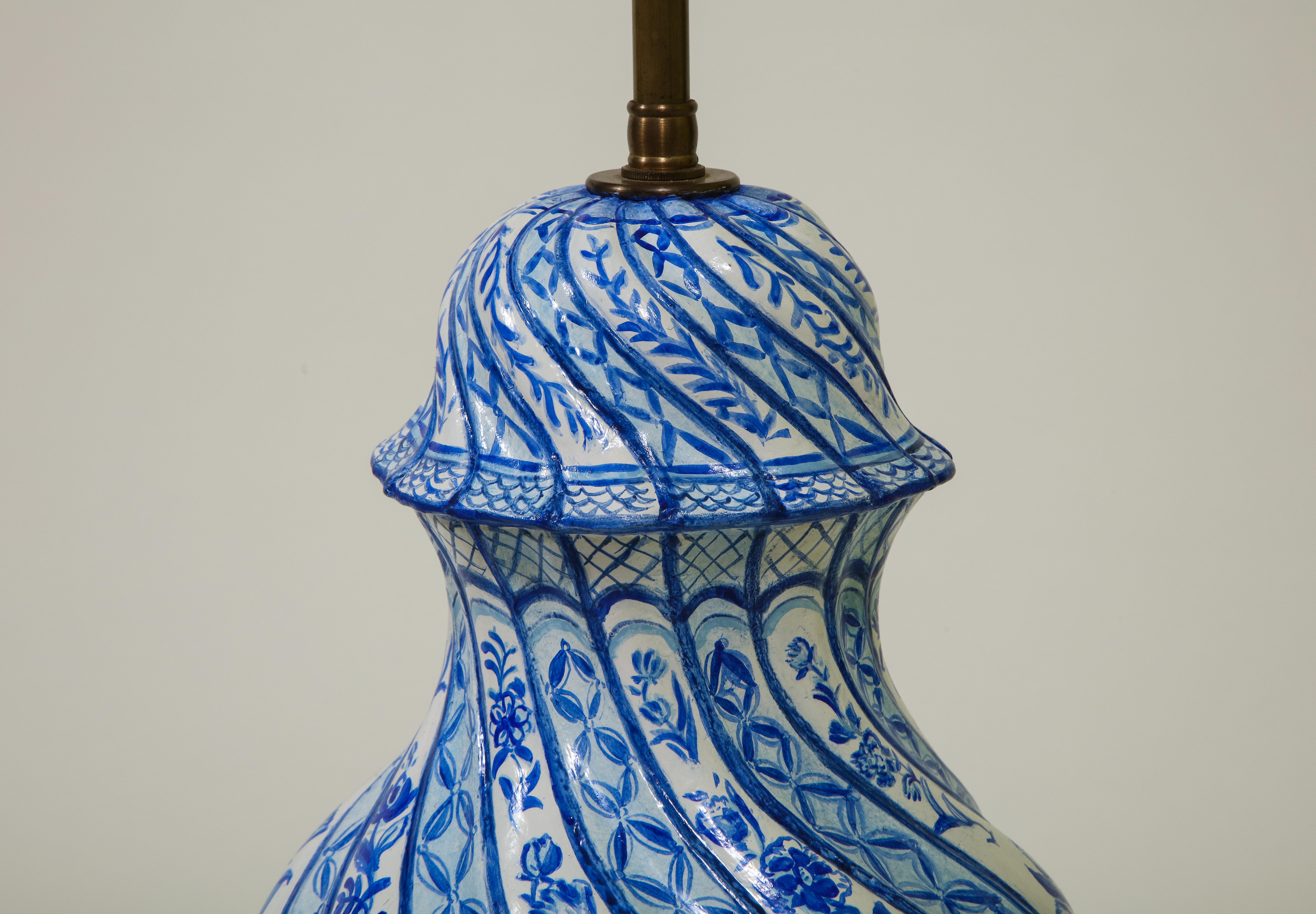 Haleh Atabeigi x Mario Buatta Blue and White Lamp 6