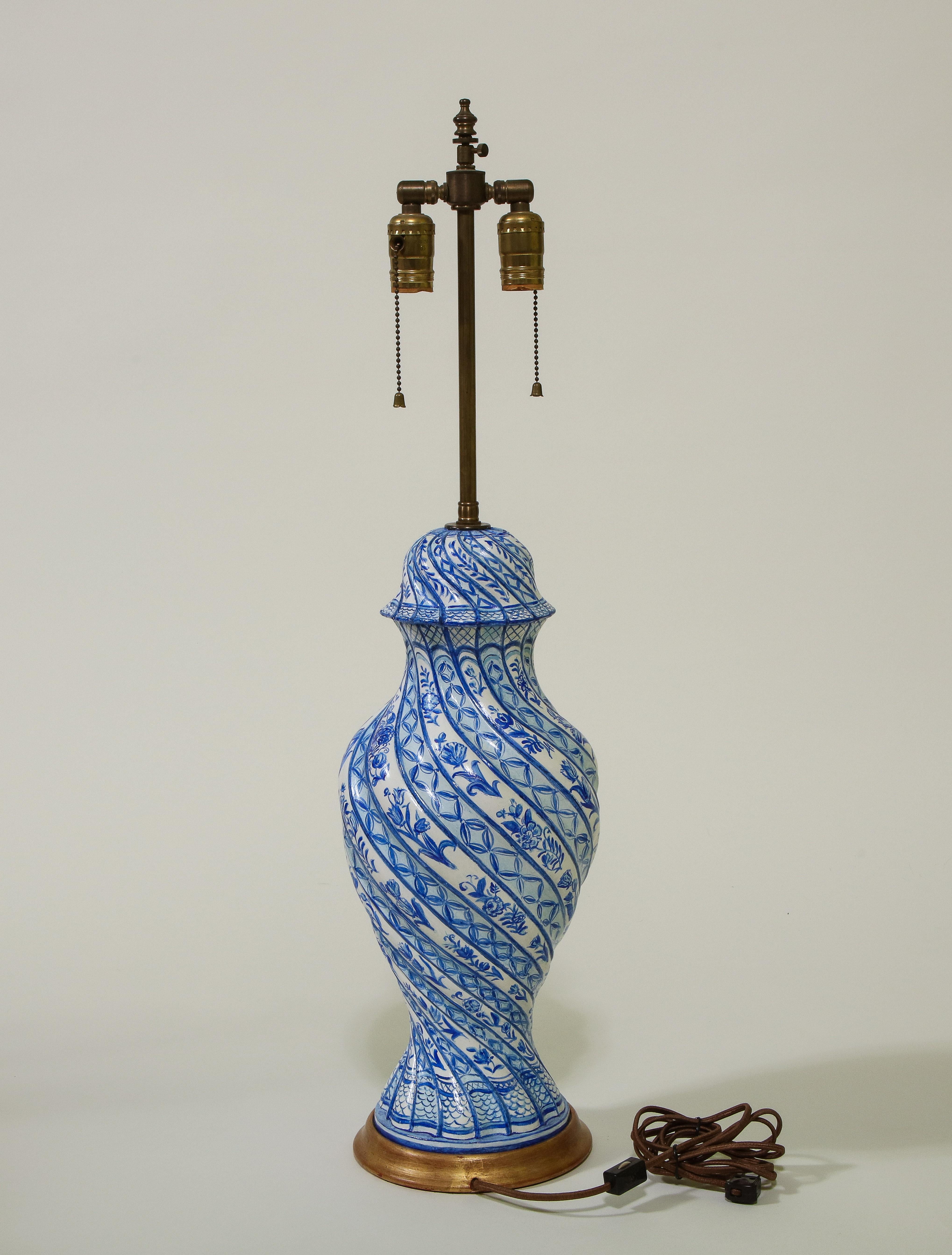 Haleh Atabeigi x Mario Buatta Blue and White Lamp 1