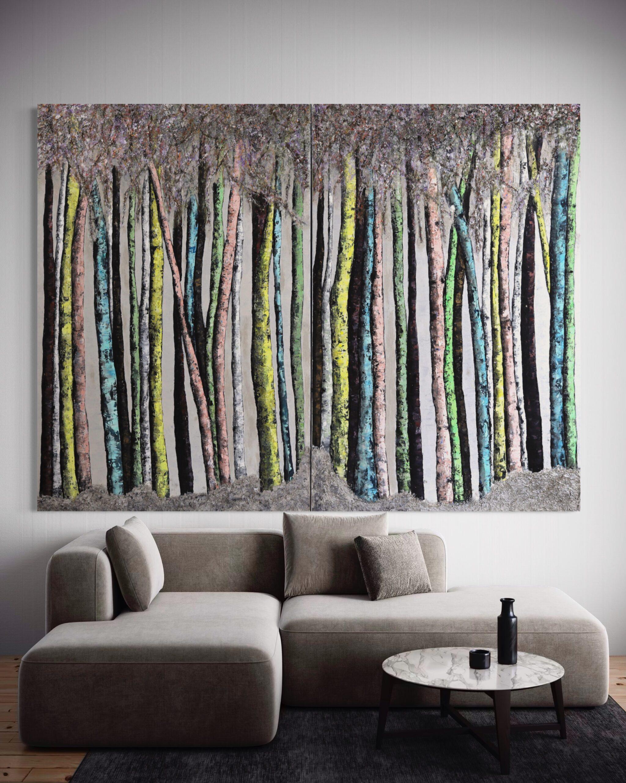 Sinfonía de primavera - Mixed Media Art Expresionismo abstracto de Haleh Mashian 
