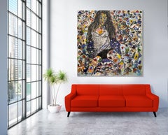 "Femme II" - Pittura a tecnica mista di Haleh Mashian