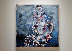 "Femme III" - Textured Mixed Media Painting by Haleh Mashian