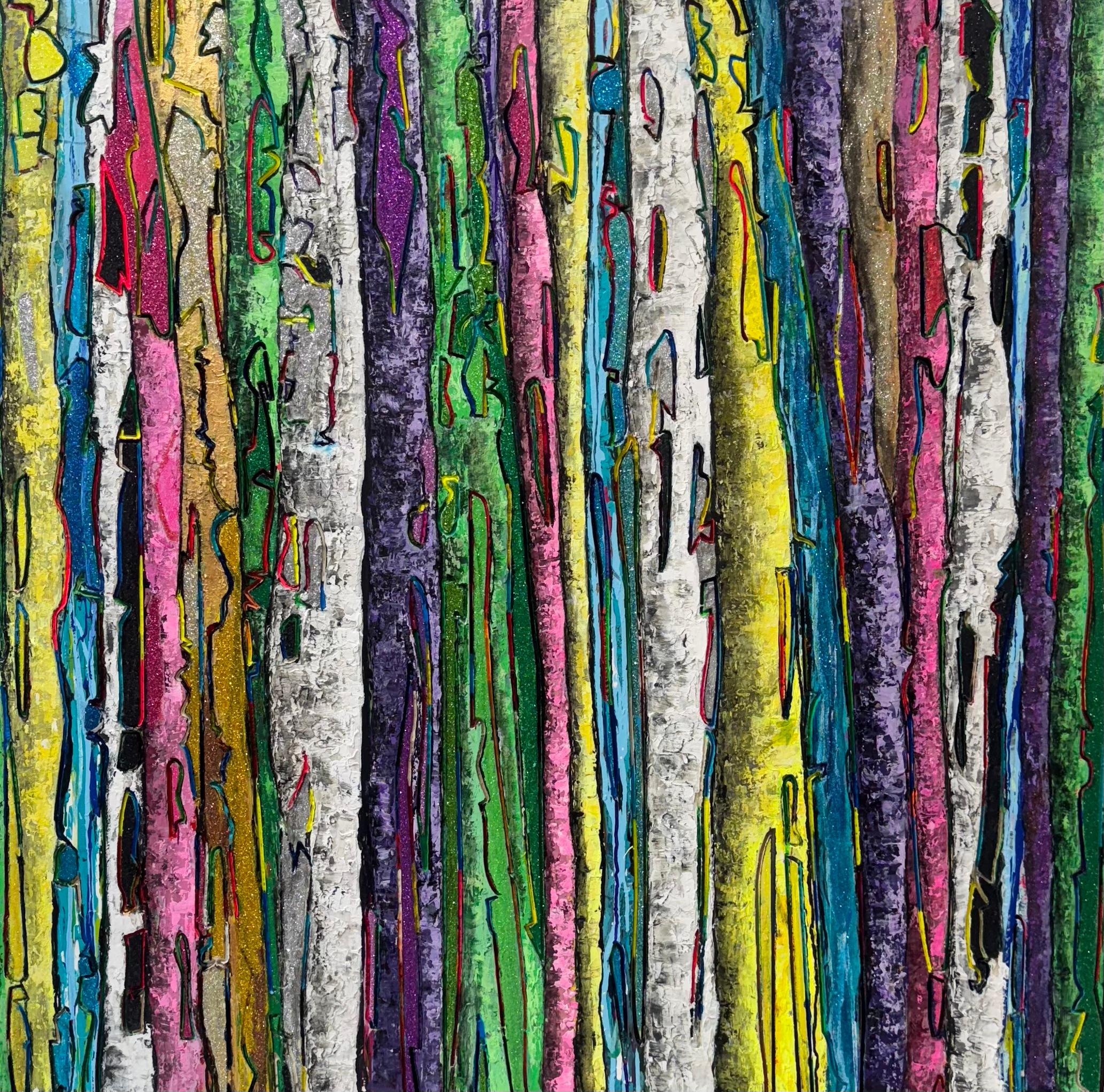 Lush Escape I - Mixed Media Art by Haleh Mashian