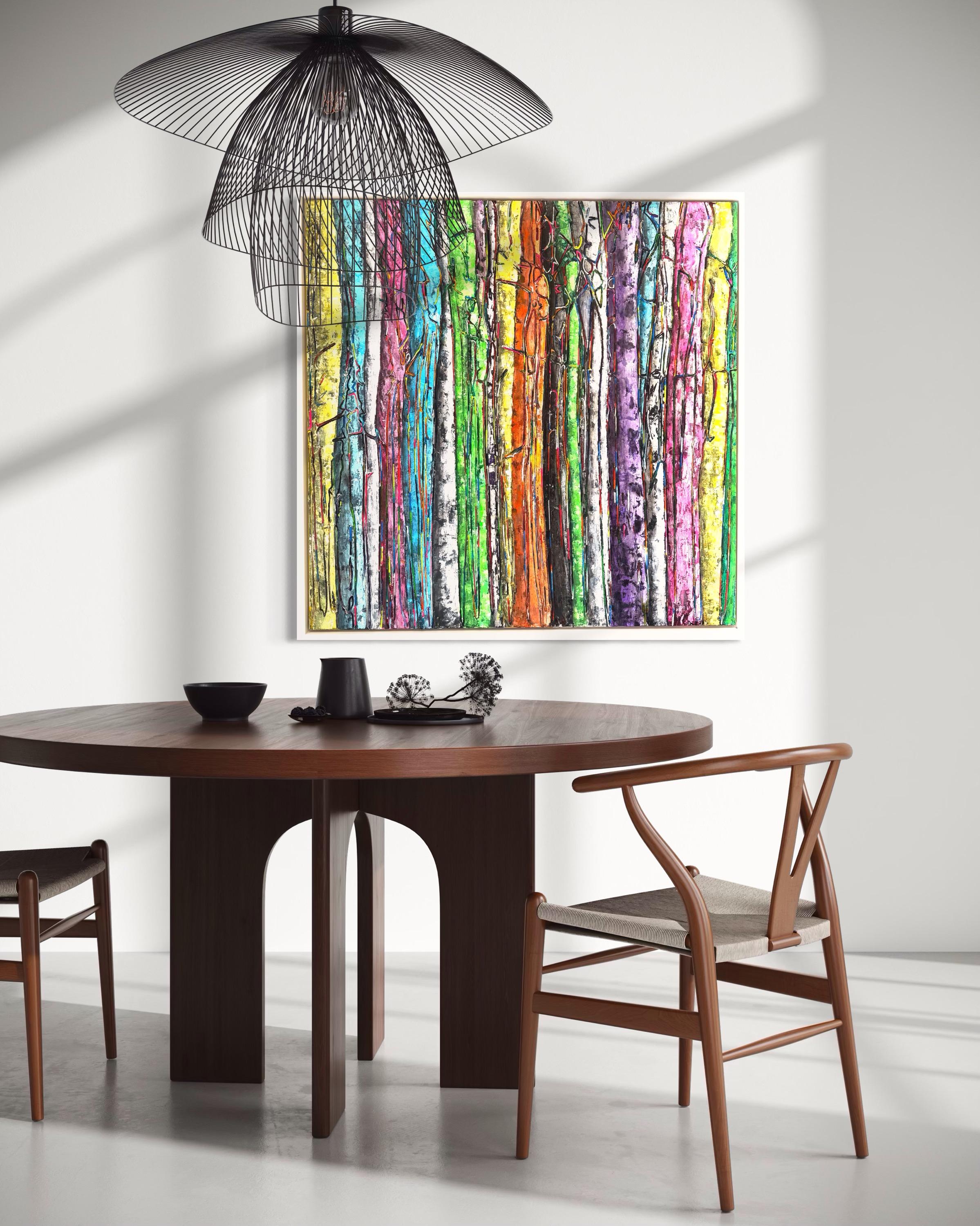 Lush Escape II - Abstract Mixed Media Art by Haleh Mashian