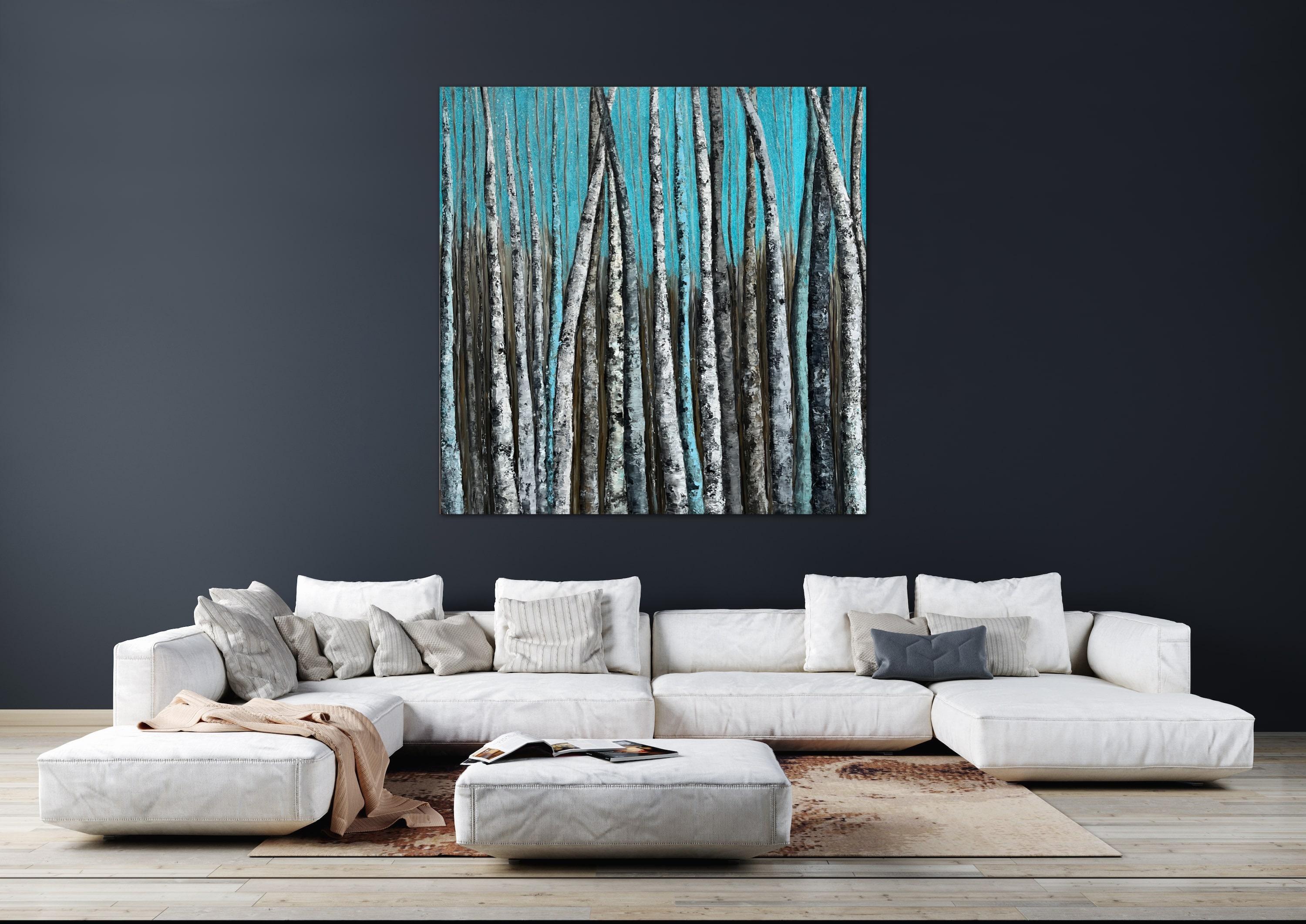 ABOUT THE ARTWORK

These remarkable arboreal beings, though seemingly barren, possess an undeniable aura of vitality, whispering tales of seasons past and the promise of rebirth. As you stand before this painting, you can almost hear the hushed