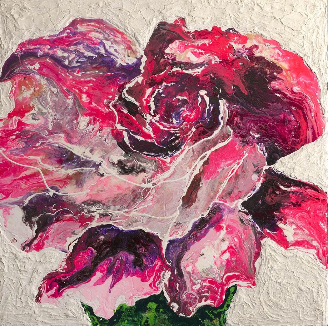 Pink Flush – Mixed Media Art von Haleh Mashian