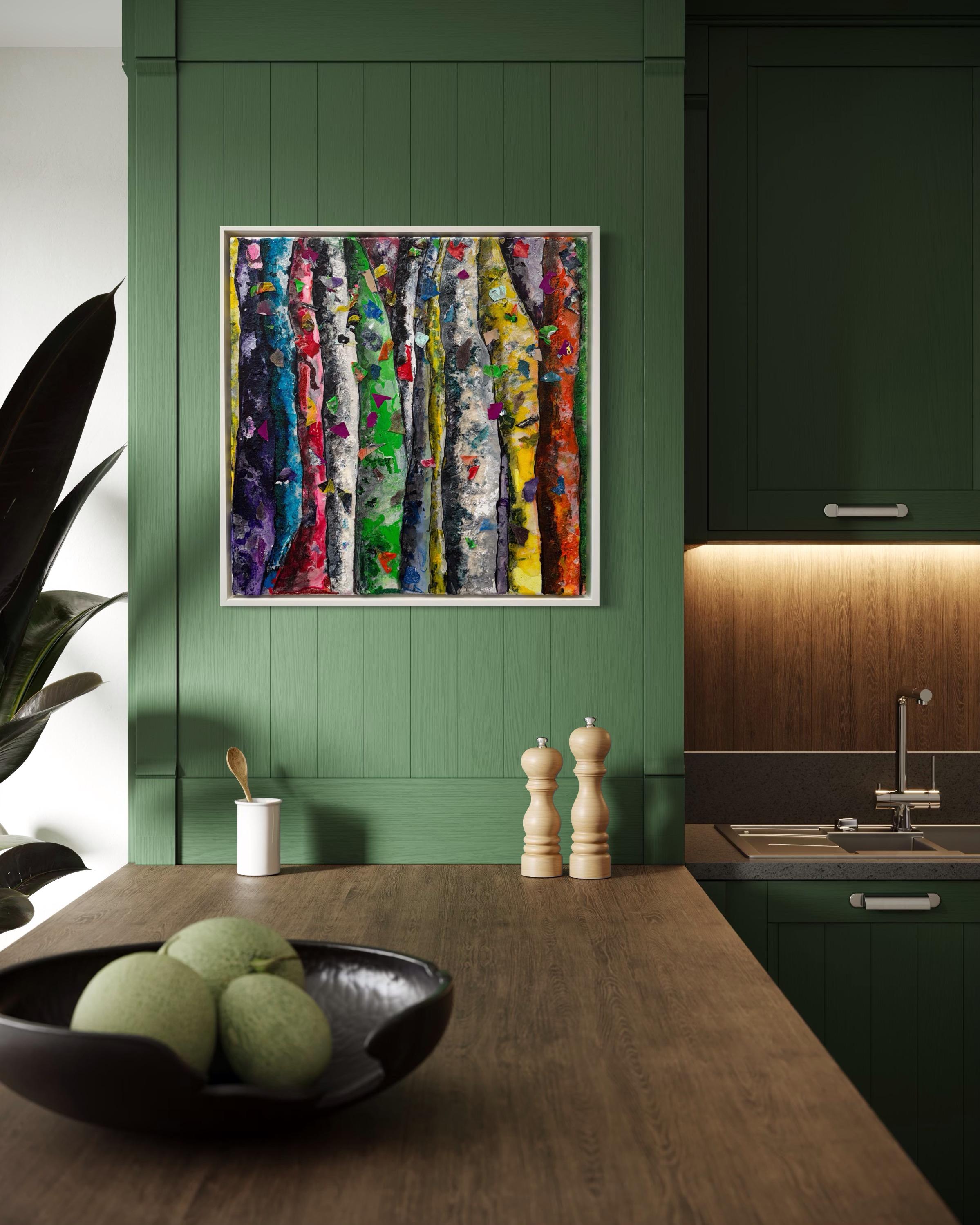 Vibrant Whisper - Abstract Mixed Media Art by Haleh Mashian