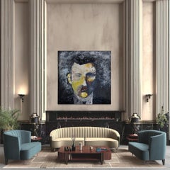 "Awaken 1" Dark Textured Figurative painting by Haleh Mashian