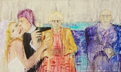 "Amor calcificado" - Pintura figurativa en técnica mixta de Haleh Mashian