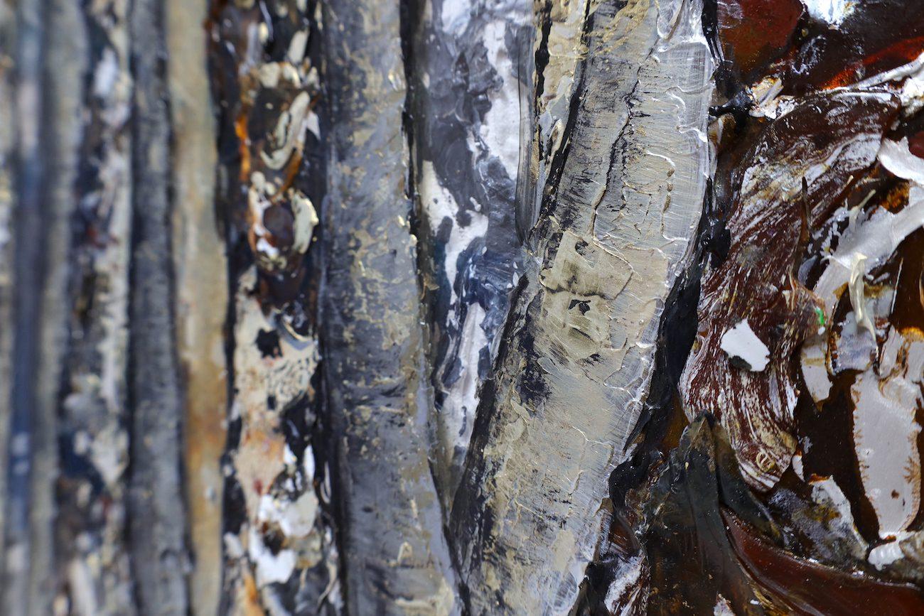 Ember Echoes - Contemporary Painting by Haleh Mashian